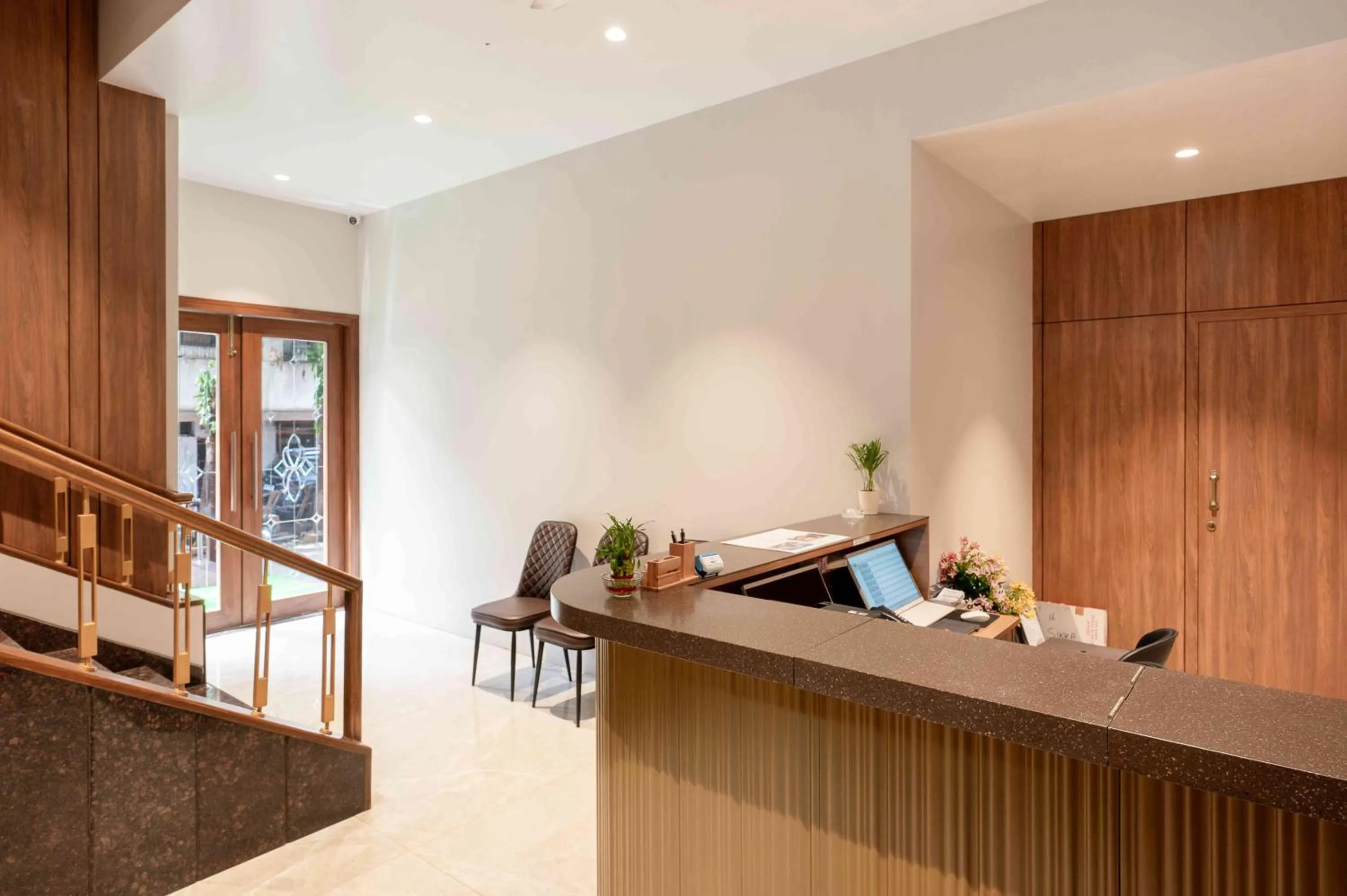 Facade/entrance in Nine Square Residency