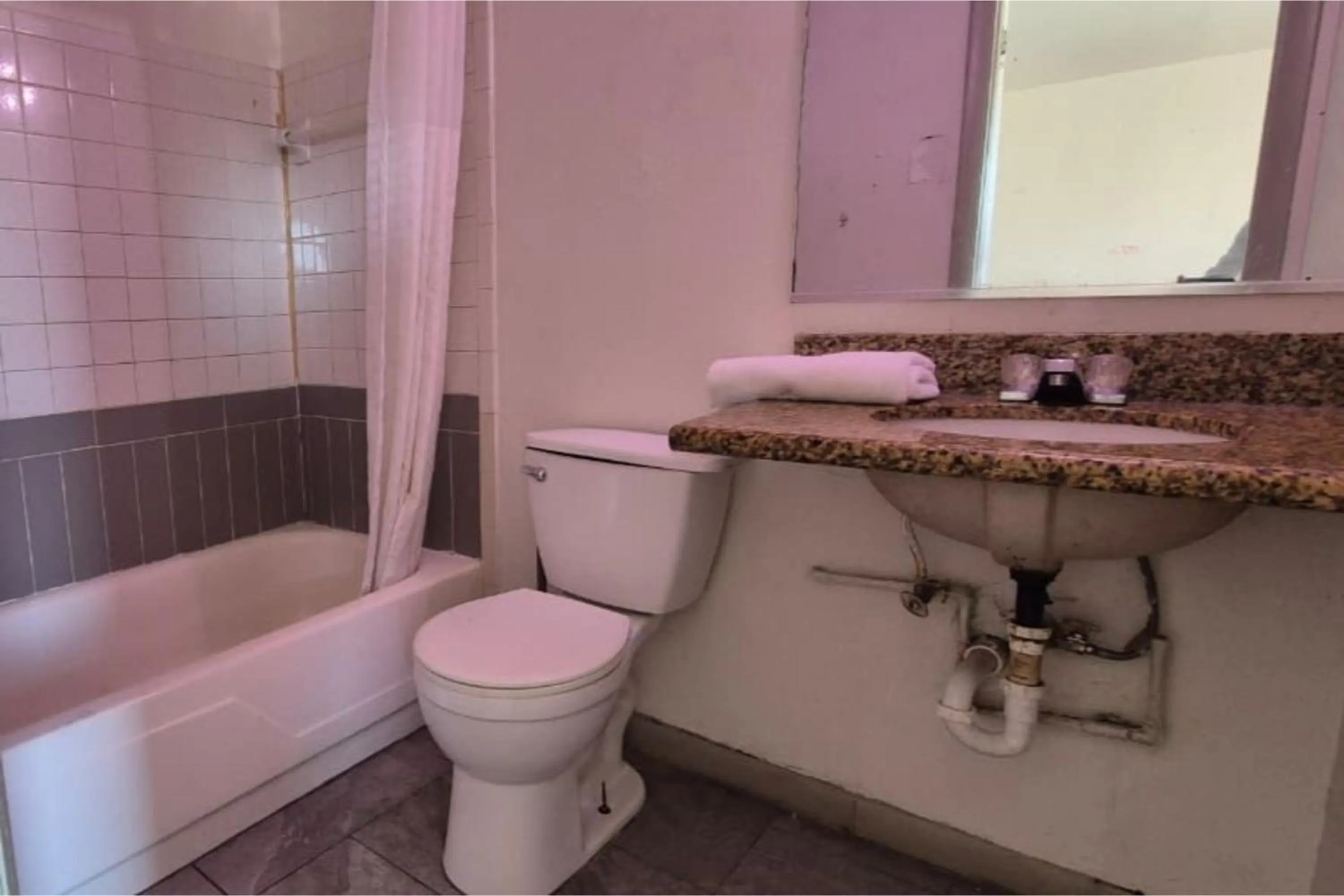 Bathroom in Base Motel By OYO South Tampa