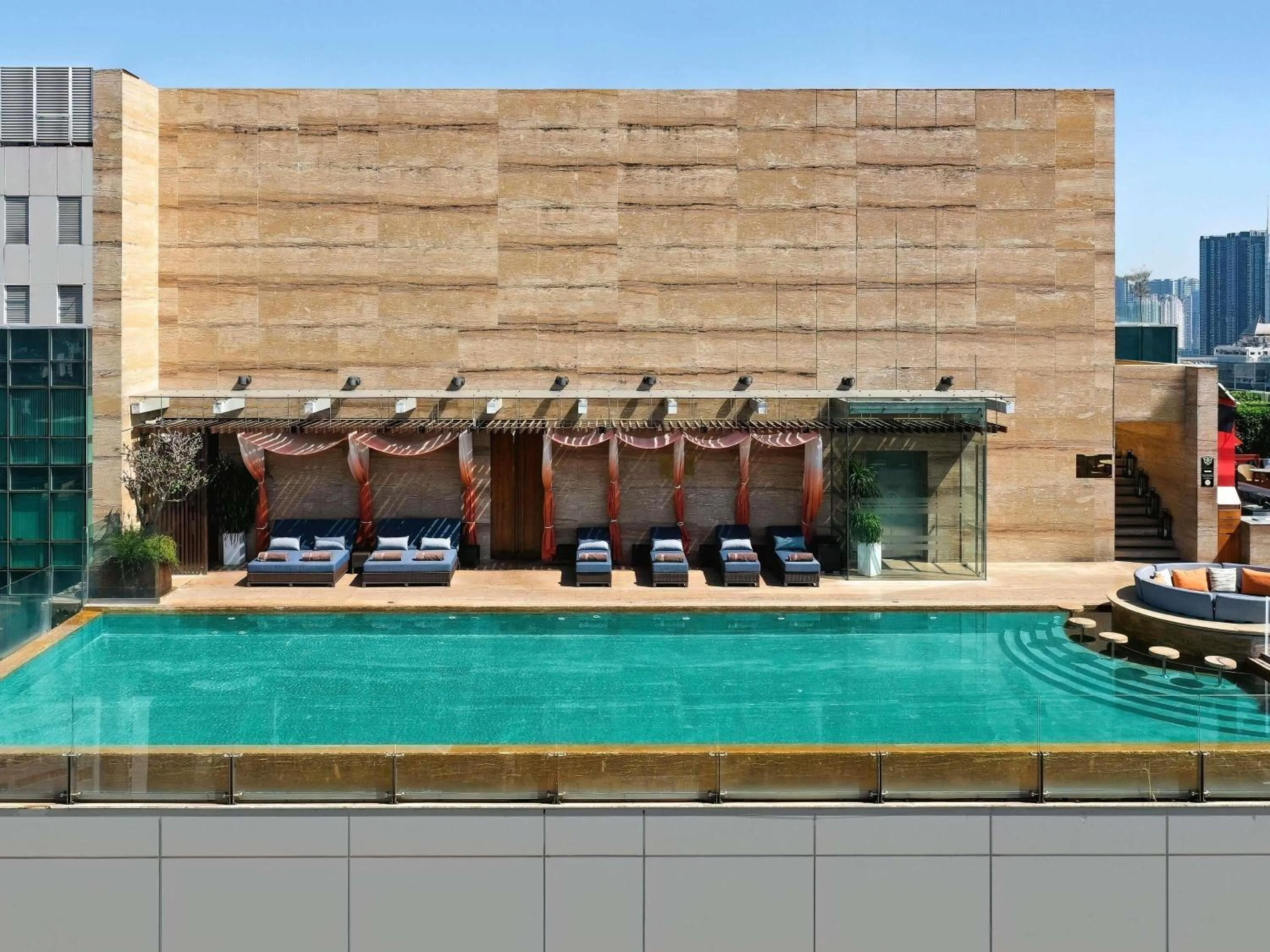 Pool view in Hotel Des Arts Saigon Mgallery Collection