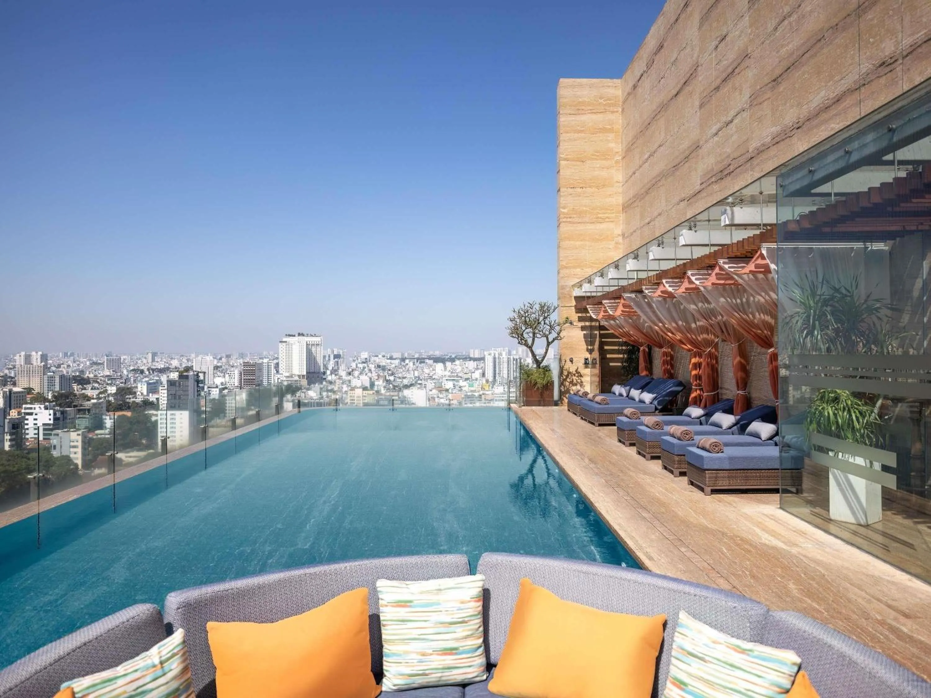 Pool view in Hotel Des Arts Saigon Mgallery Collection