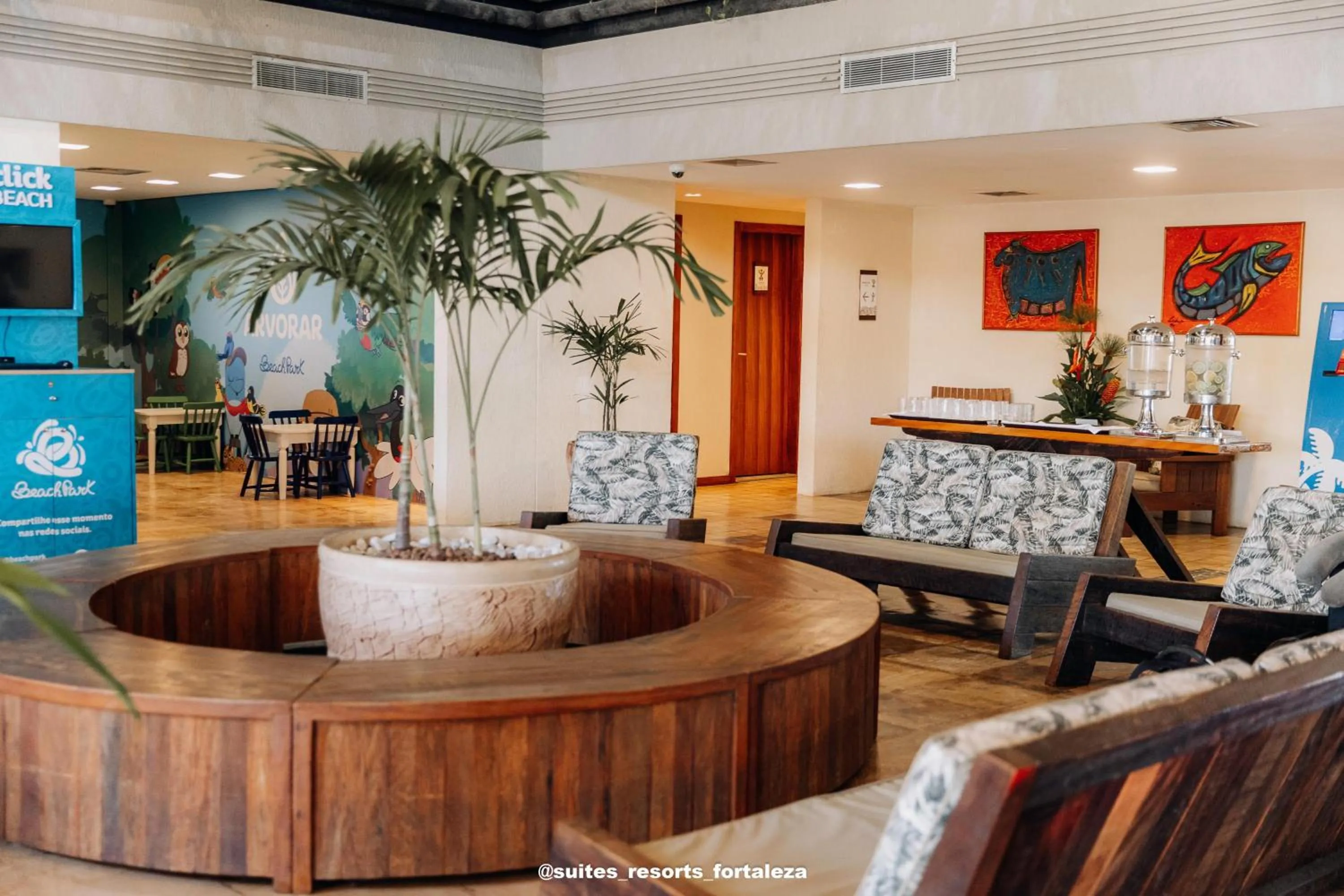 Lobby or reception in Apartamento - Pé na areia - Ao lado do parque aquático - Administrado por Anfitrião