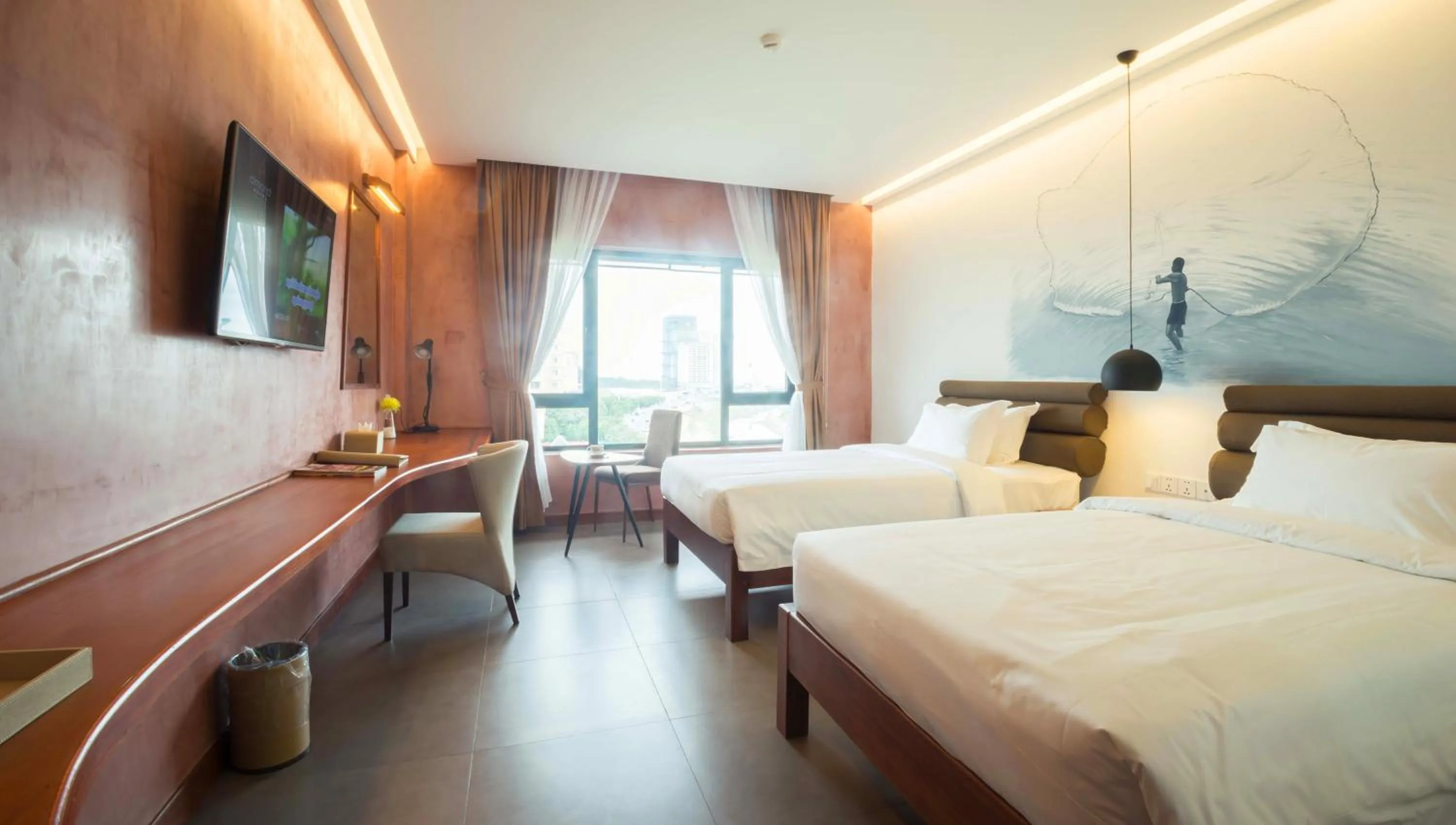 Bed in Almond Hotel Bassac River