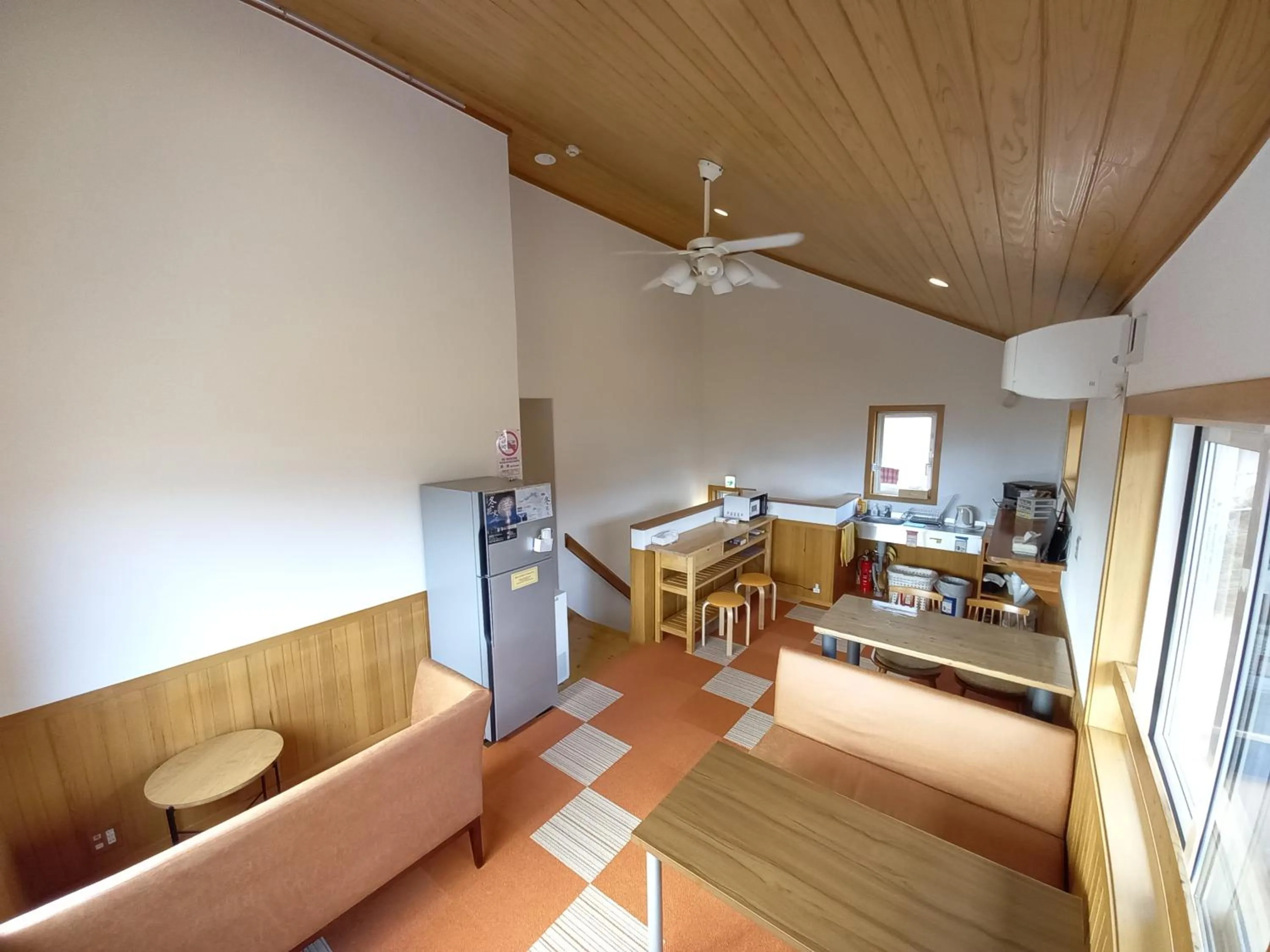 Living room in Orange Cabin Inn far from station