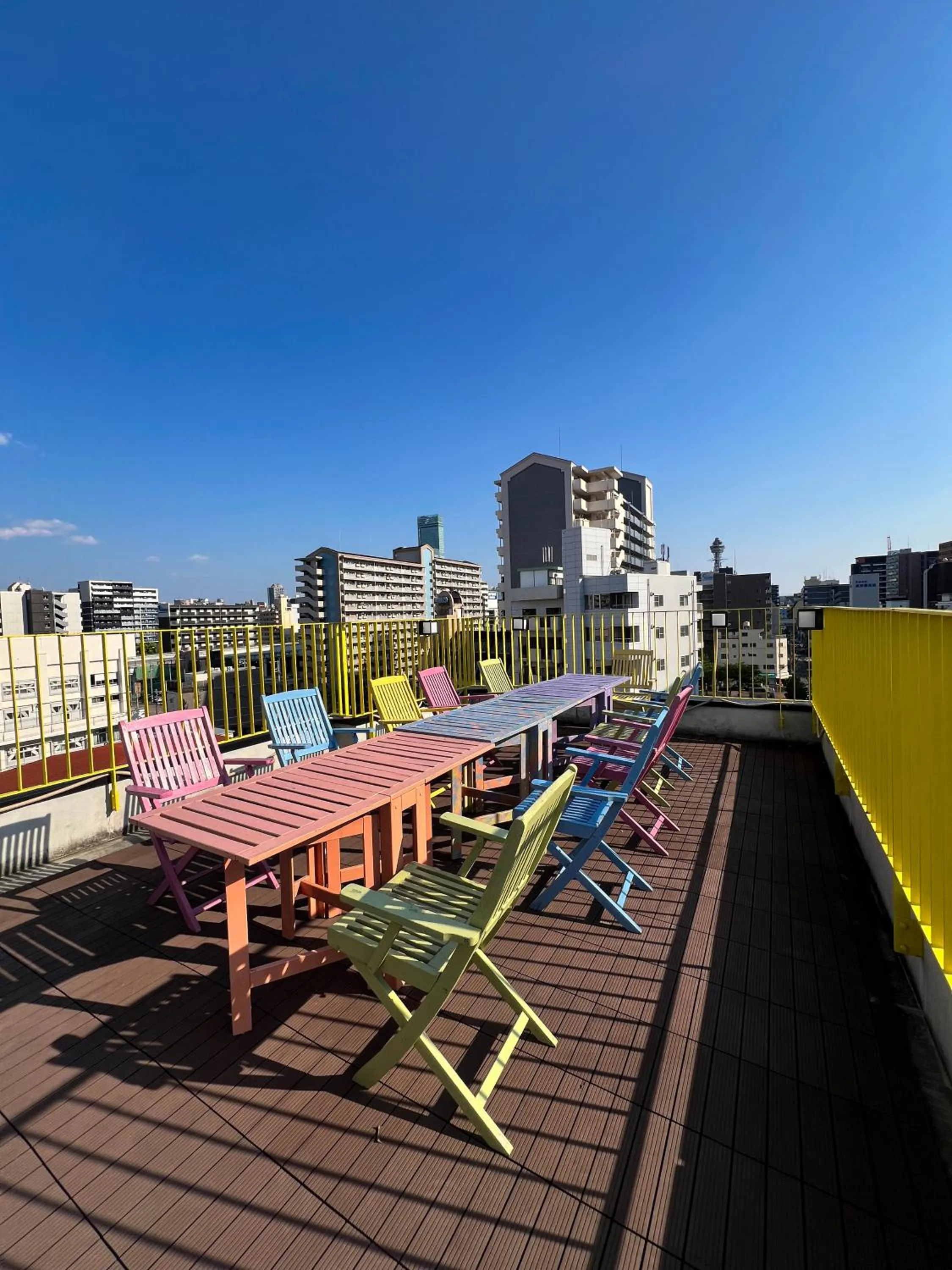 Balcony/Terrace in Hostel Hangout Best Value Near Kuromon Market & Namba