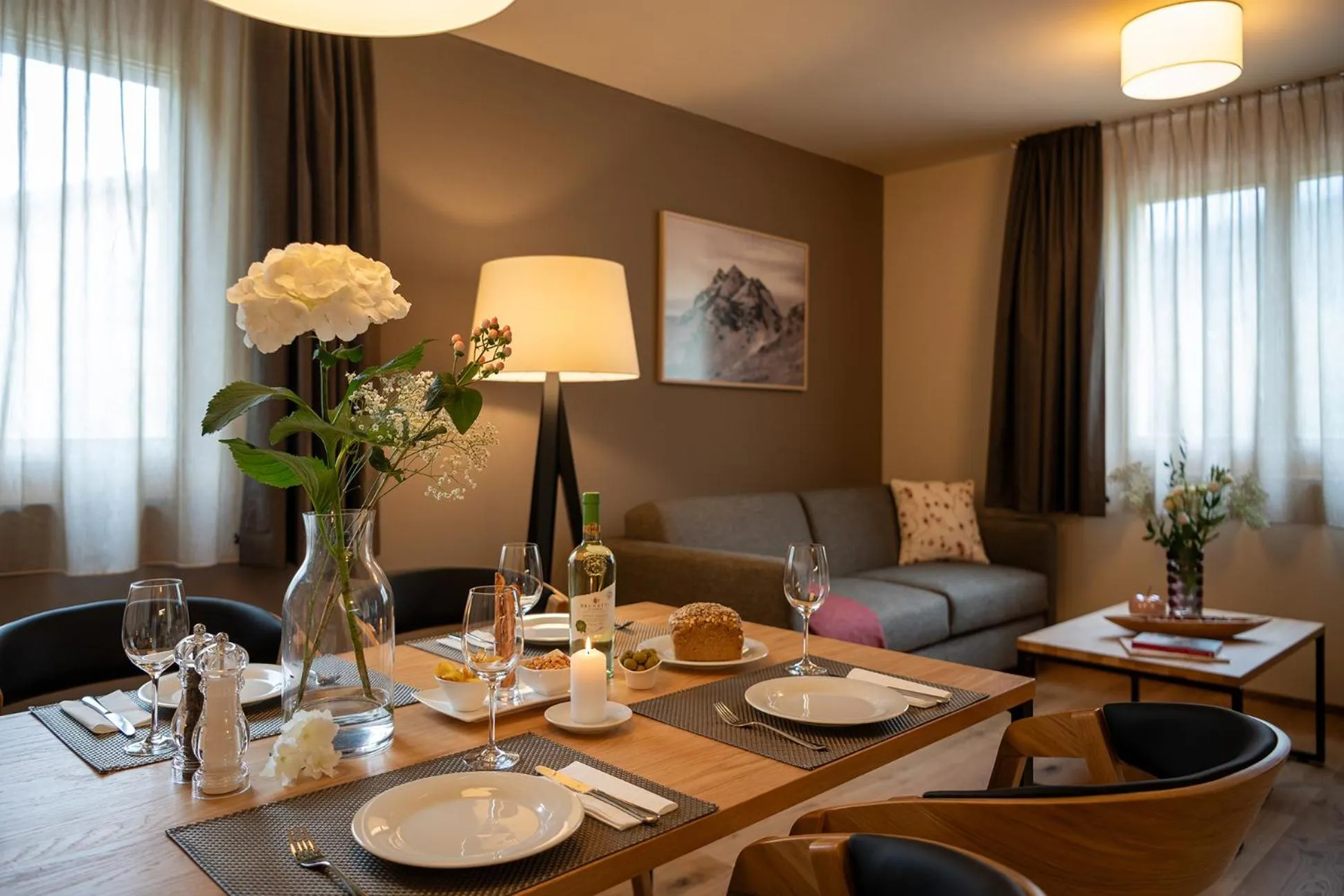 Living room in Pradas Resort Brigels