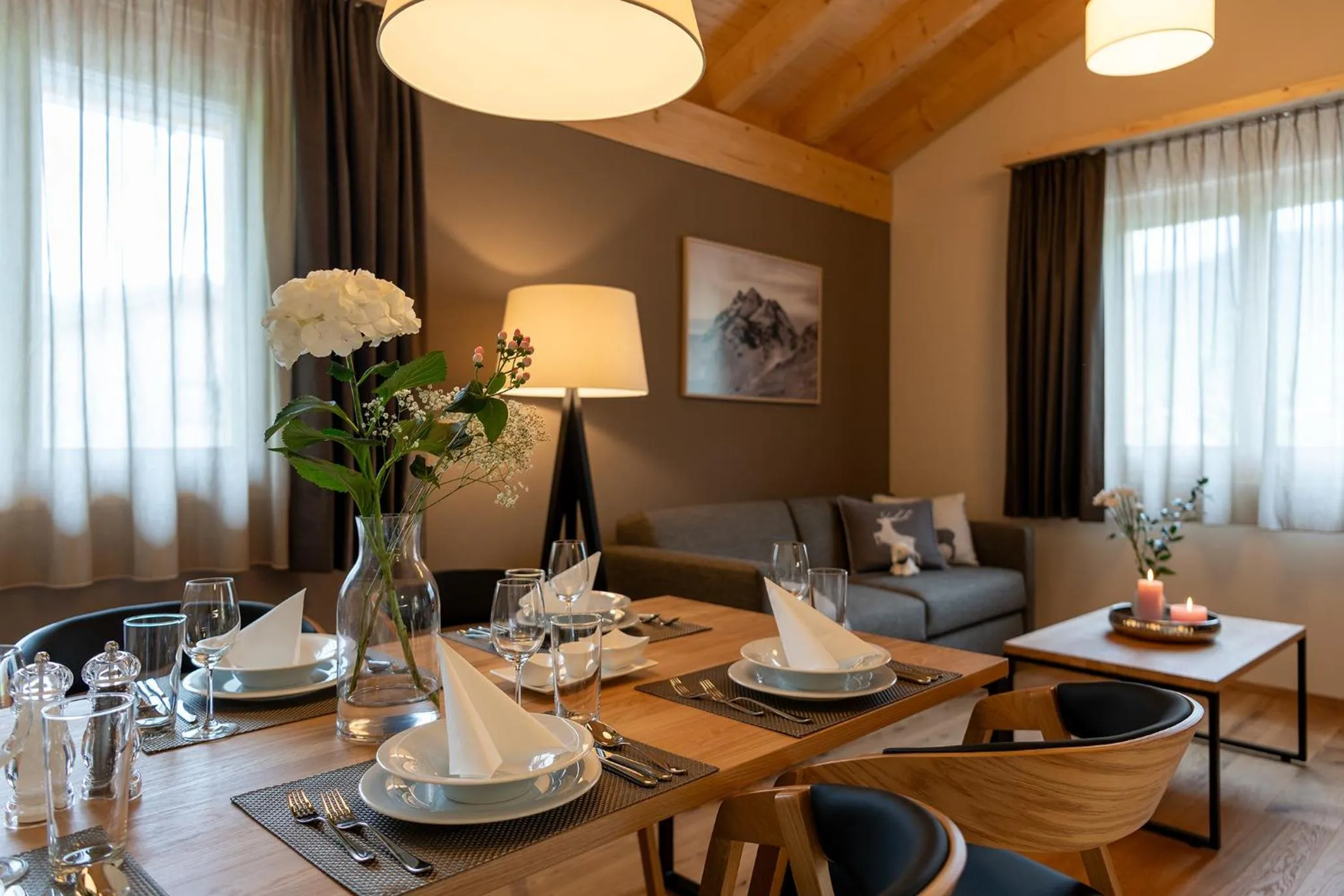 Living room in Pradas Resort Brigels