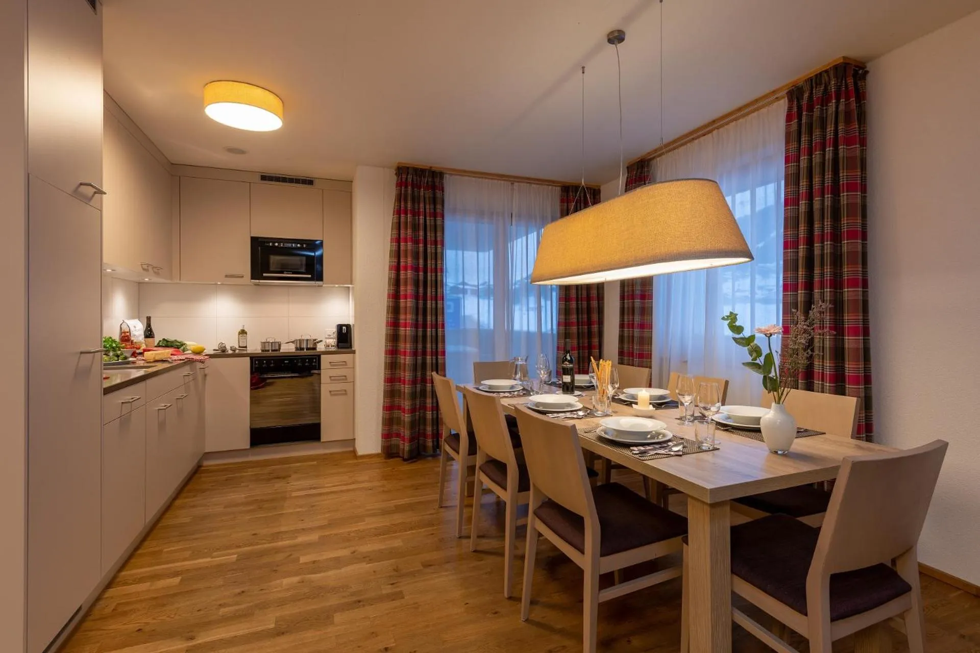 Kitchen or kitchenette in Pradas Resort Brigels