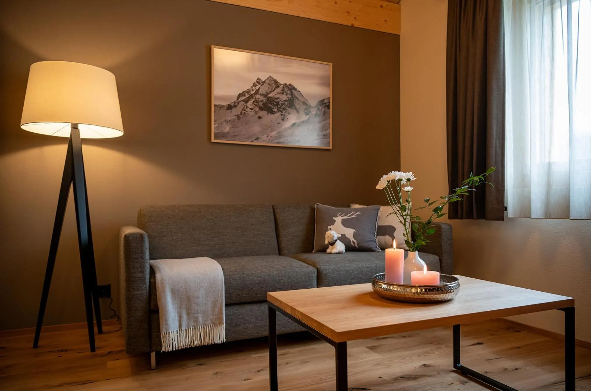 Living room in Pradas Resort Brigels