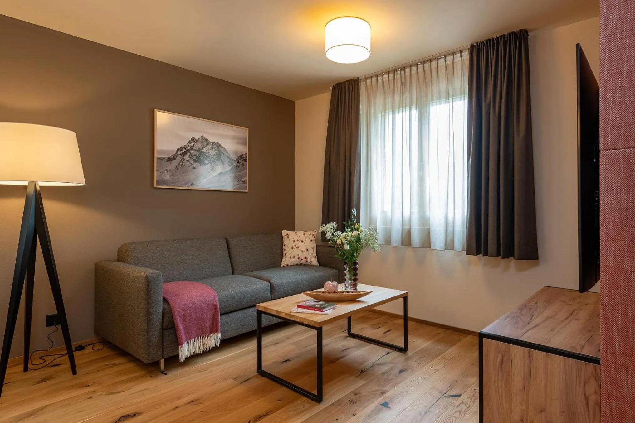 Living room in Pradas Resort Brigels