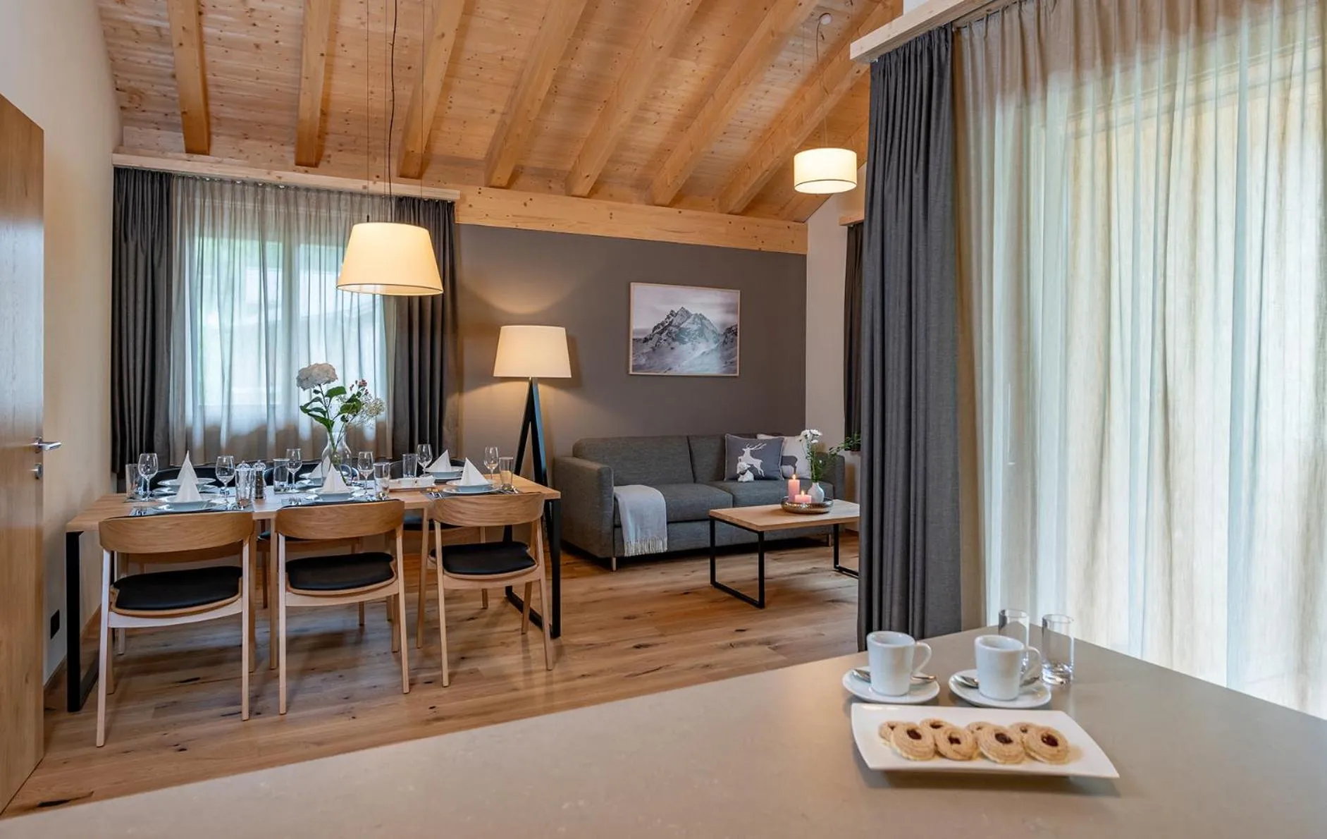 Living room in Pradas Resort Brigels