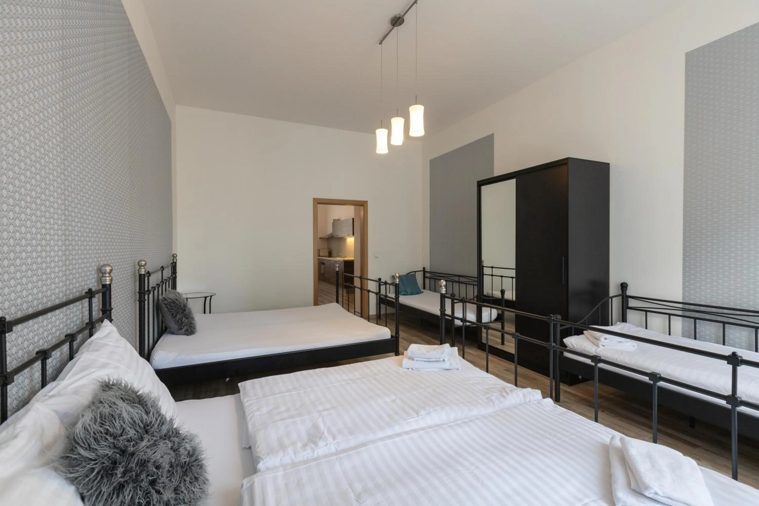 Bed in Top Wenceslas Square Apartment