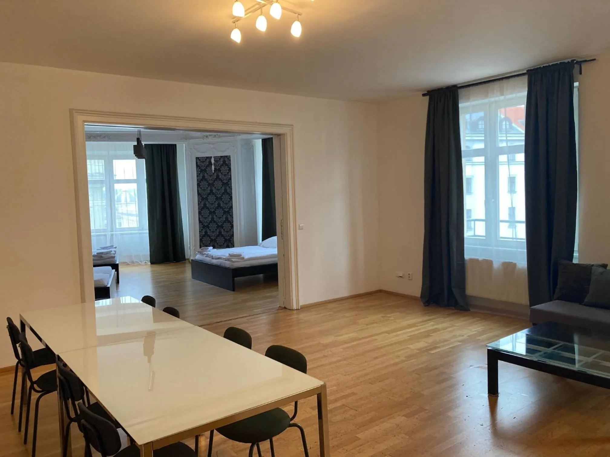 Bed in Top Wenceslas Square Apartment