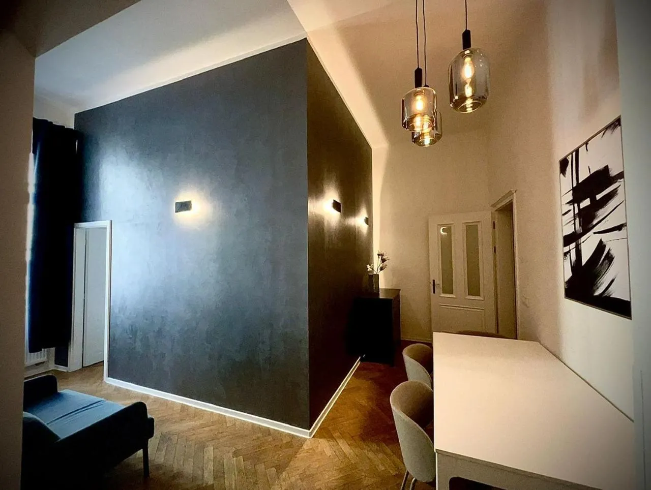 Bed in Top Wenceslas Square Apartment