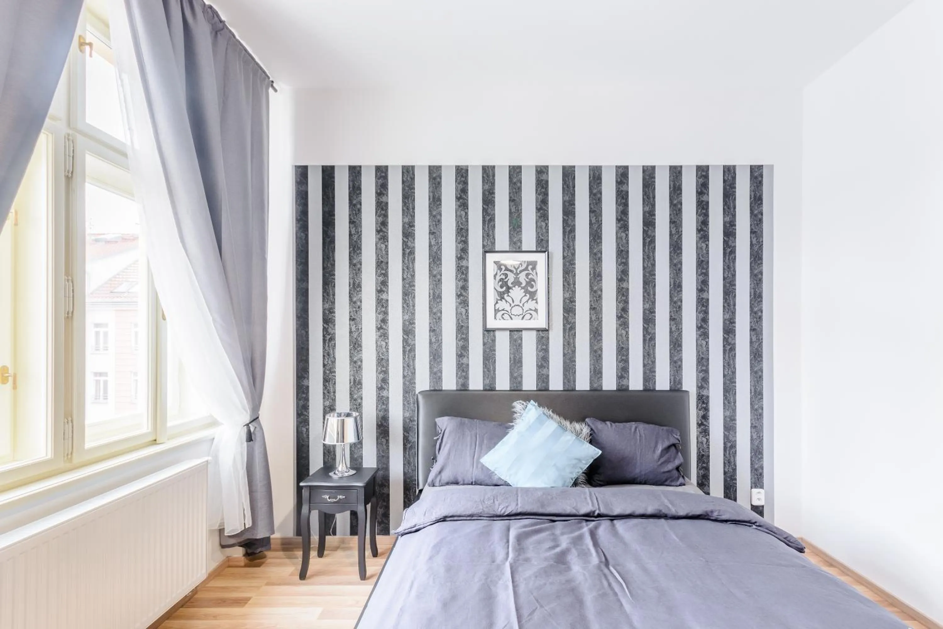 Bedroom, Bed in Top Wenceslas Square Apartment