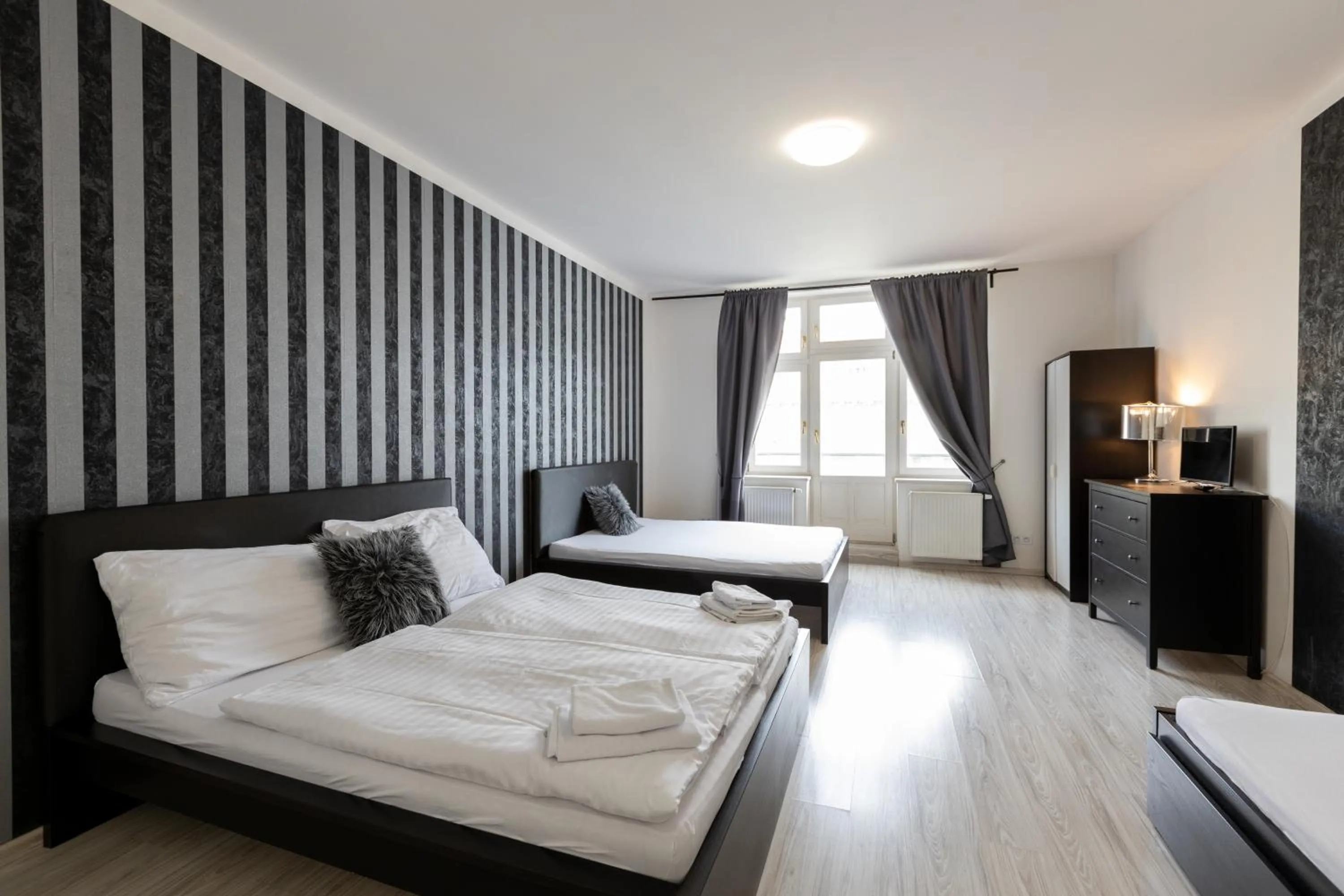 Bed in Top Wenceslas Square Apartment