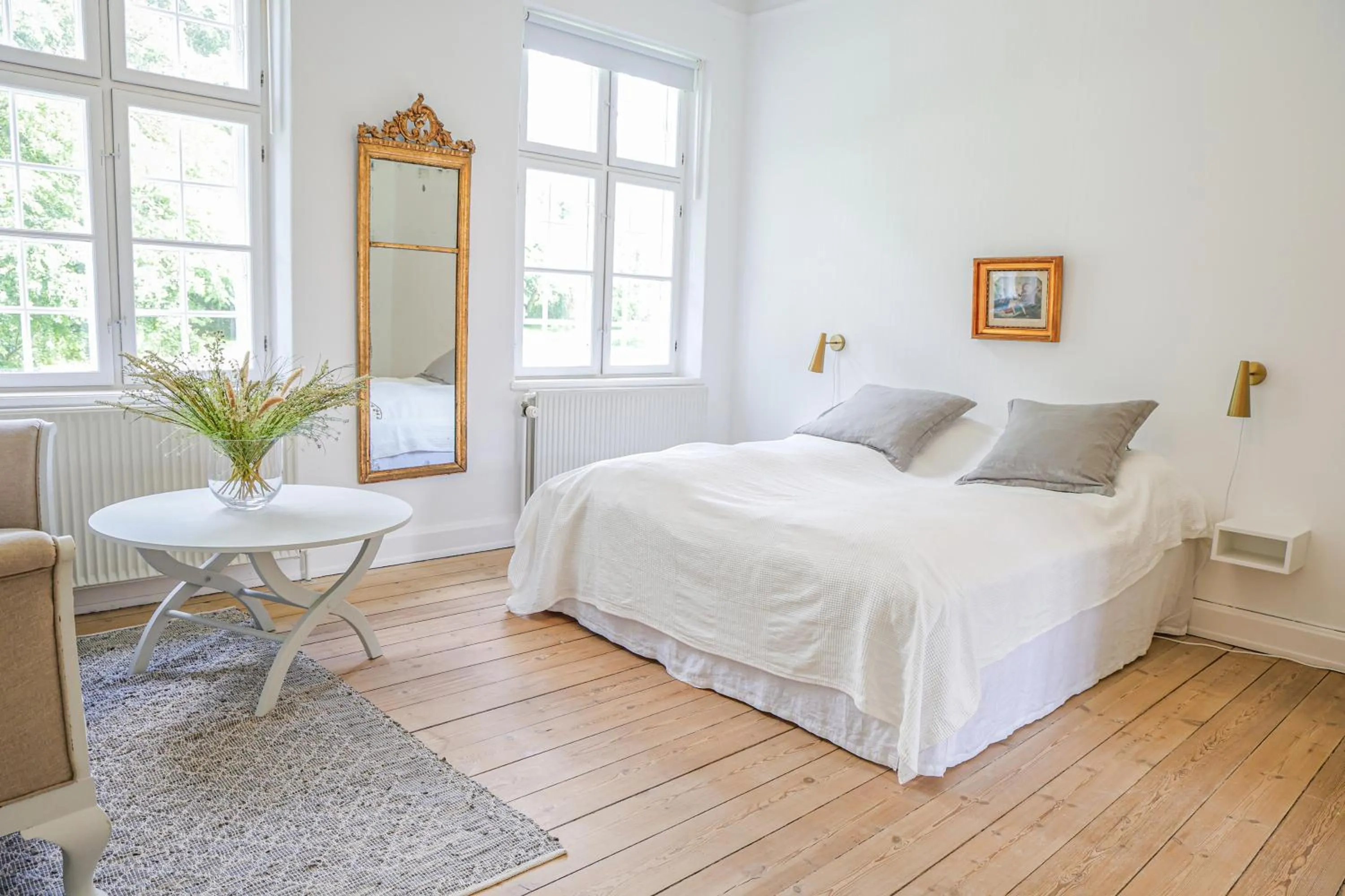 Bed in Lundsgaard Gods Badehotel