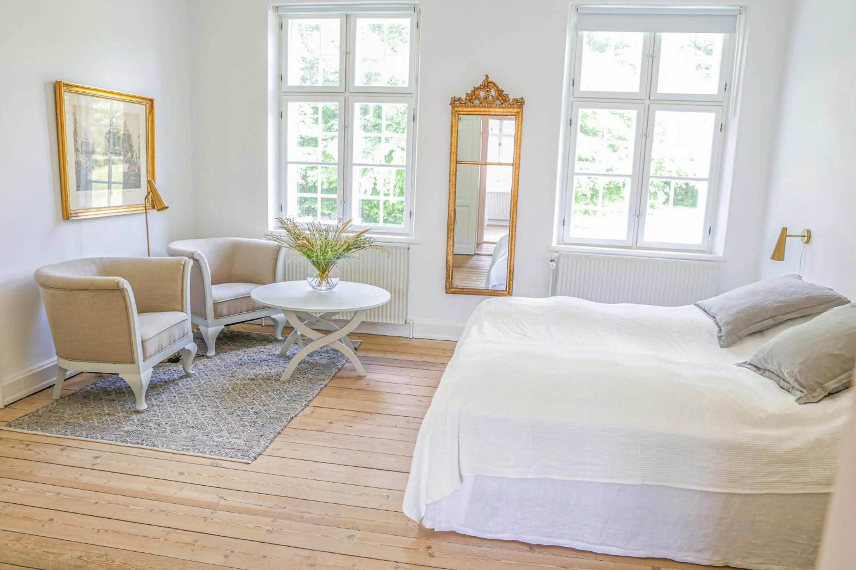 Bed in Lundsgaard Gods Badehotel