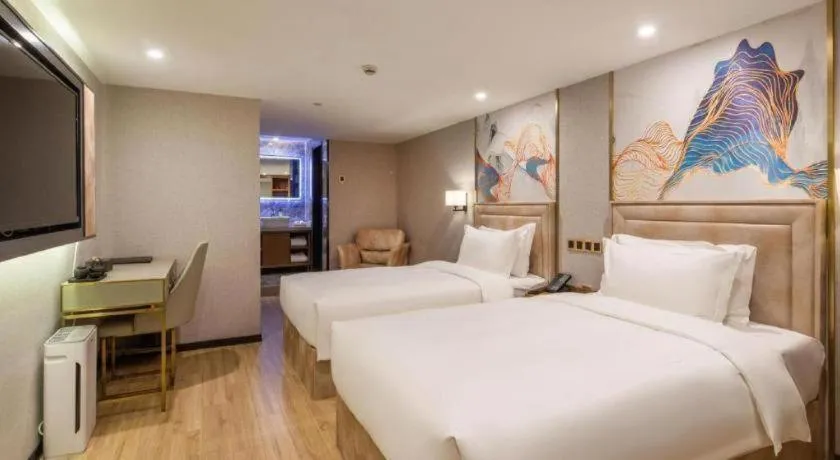 Bed in Hongqiao Pujue International Zhongshan Park Metro Station