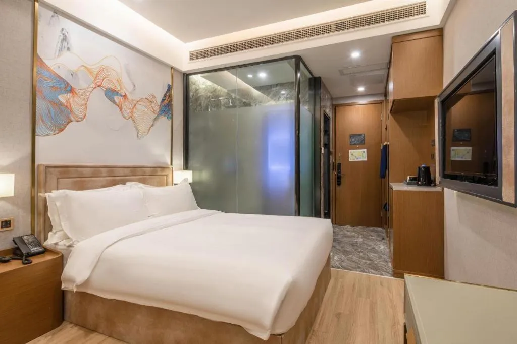 Bed in Hongqiao Pujue International Zhongshan Park Metro Station