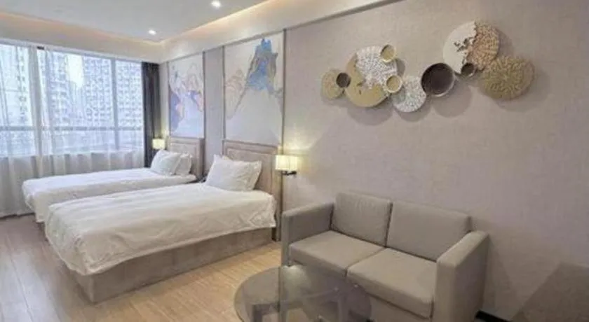 Bed in Hongqiao Pujue International Zhongshan Park Metro Station