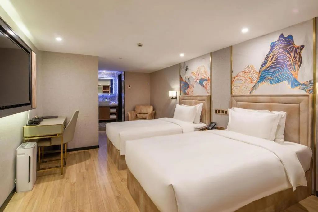 Bed in Hongqiao Pujue International Zhongshan Park Metro Station