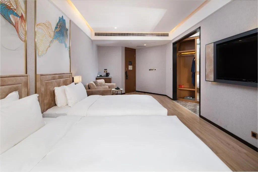 Bed in Hongqiao Pujue International Zhongshan Park Metro Station