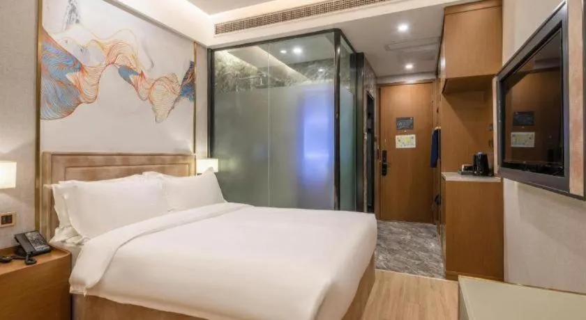 Bed in Hongqiao Pujue International Zhongshan Park Metro Station