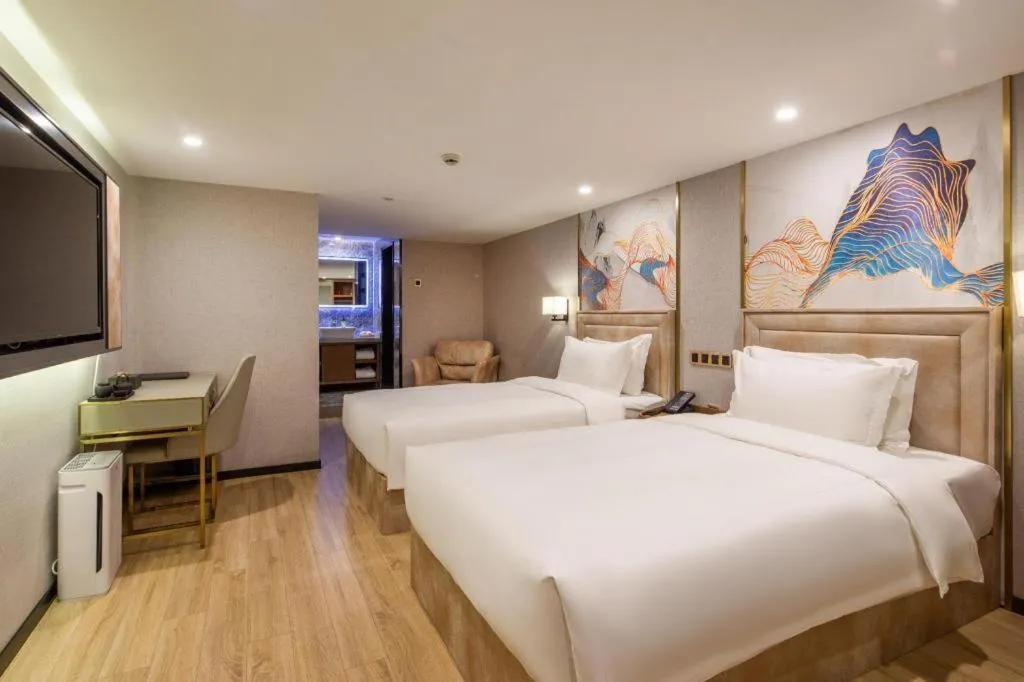 Bed in Hongqiao Pujue International Zhongshan Park Metro Station