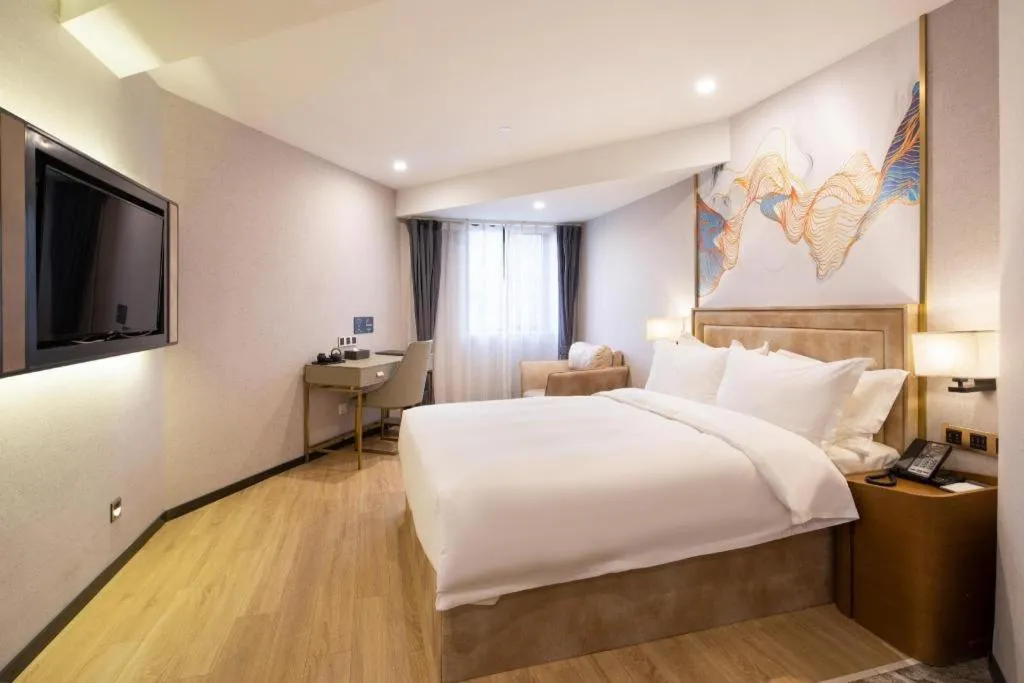 Bed in Hongqiao Pujue International Zhongshan Park Metro Station