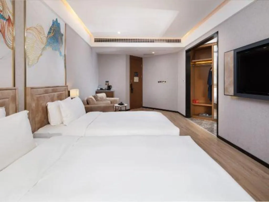 Bed in Hongqiao Pujue International Zhongshan Park Metro Station