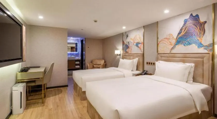 Bed in Hongqiao Pujue International Zhongshan Park Metro Station