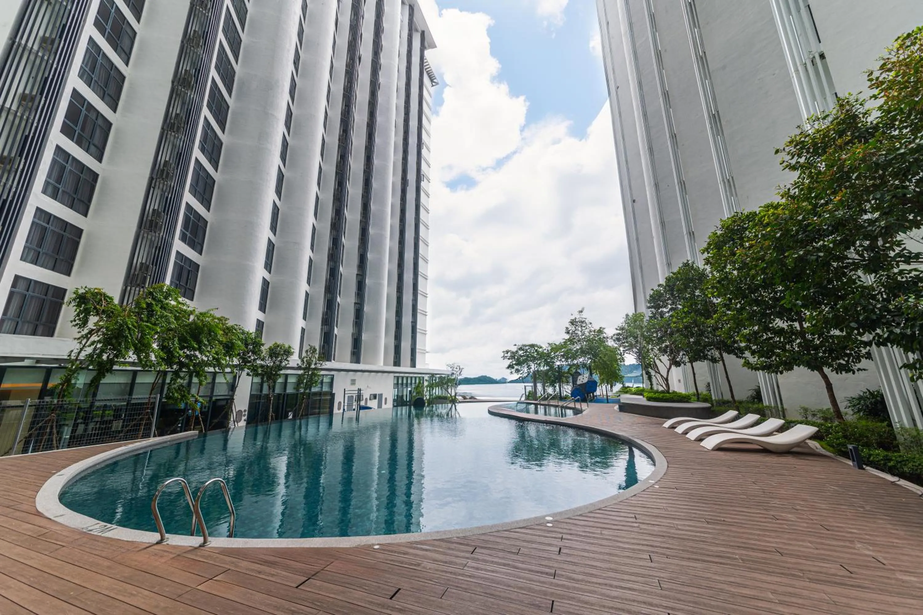 Swimming pool in 5StarPanda Seaview Suites at The Shore Kota Kinabalu