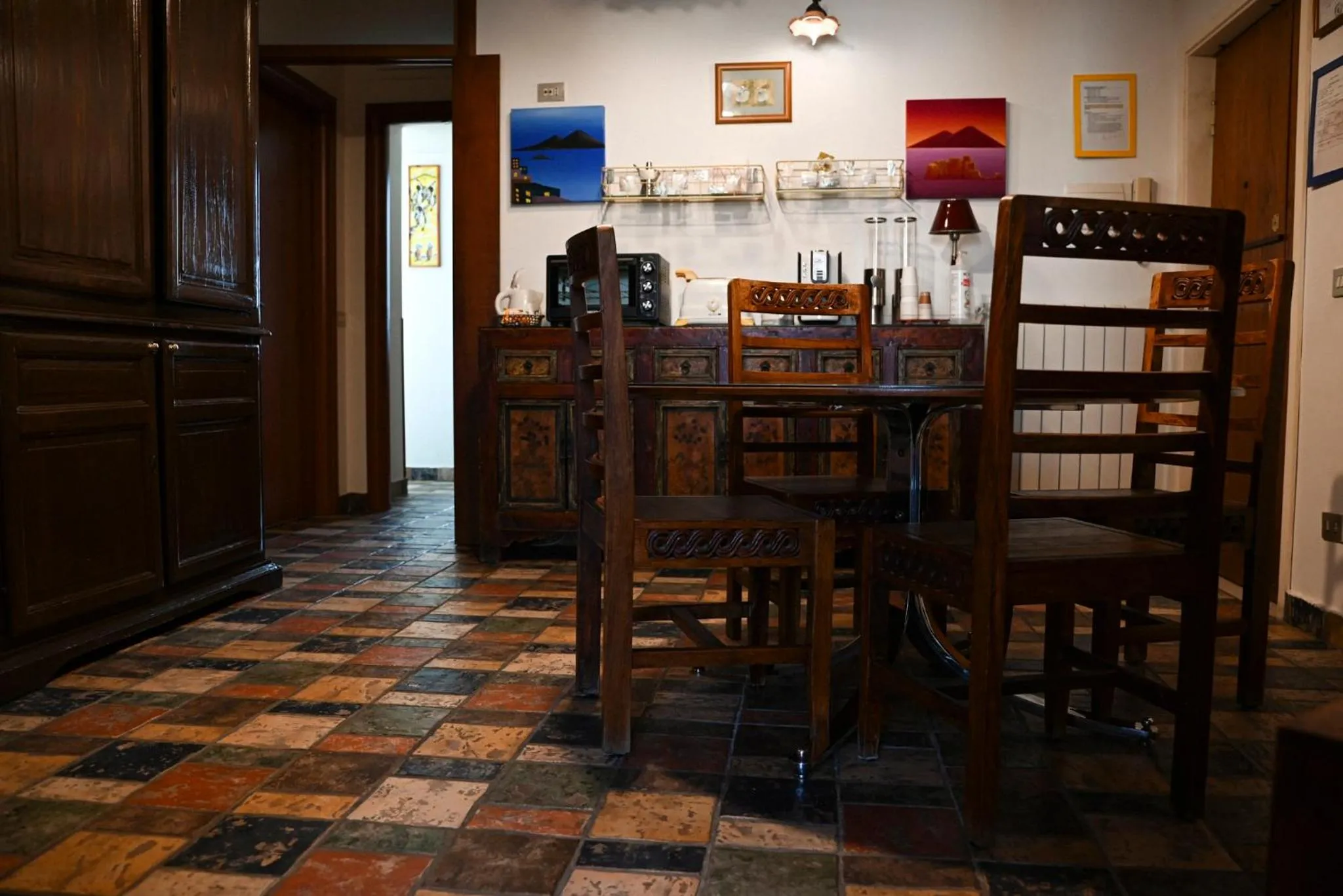 Kitchen or kitchenette in B&B Casamiranapoli