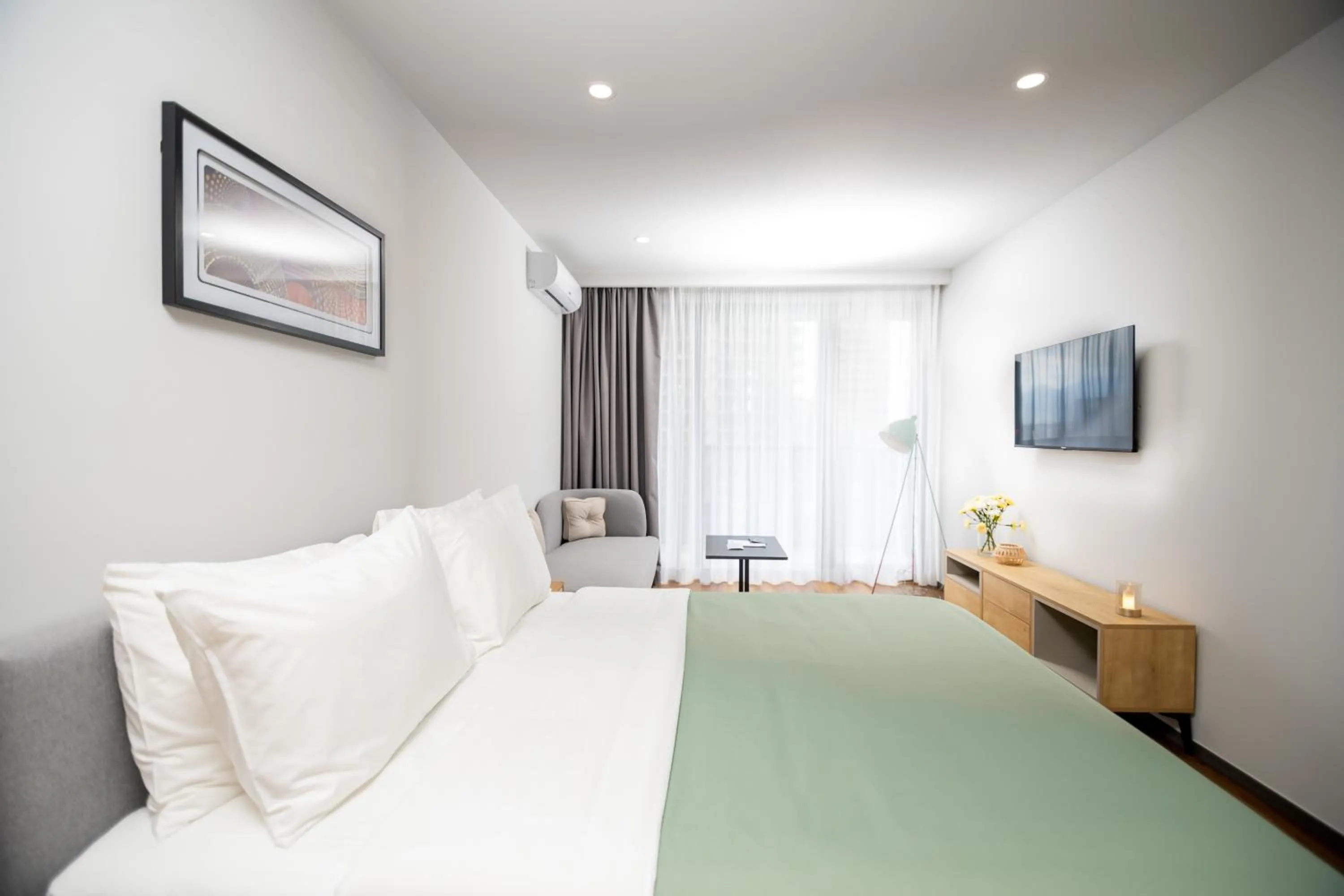 Bed in Blue Sky Apart-Hotel Batumi