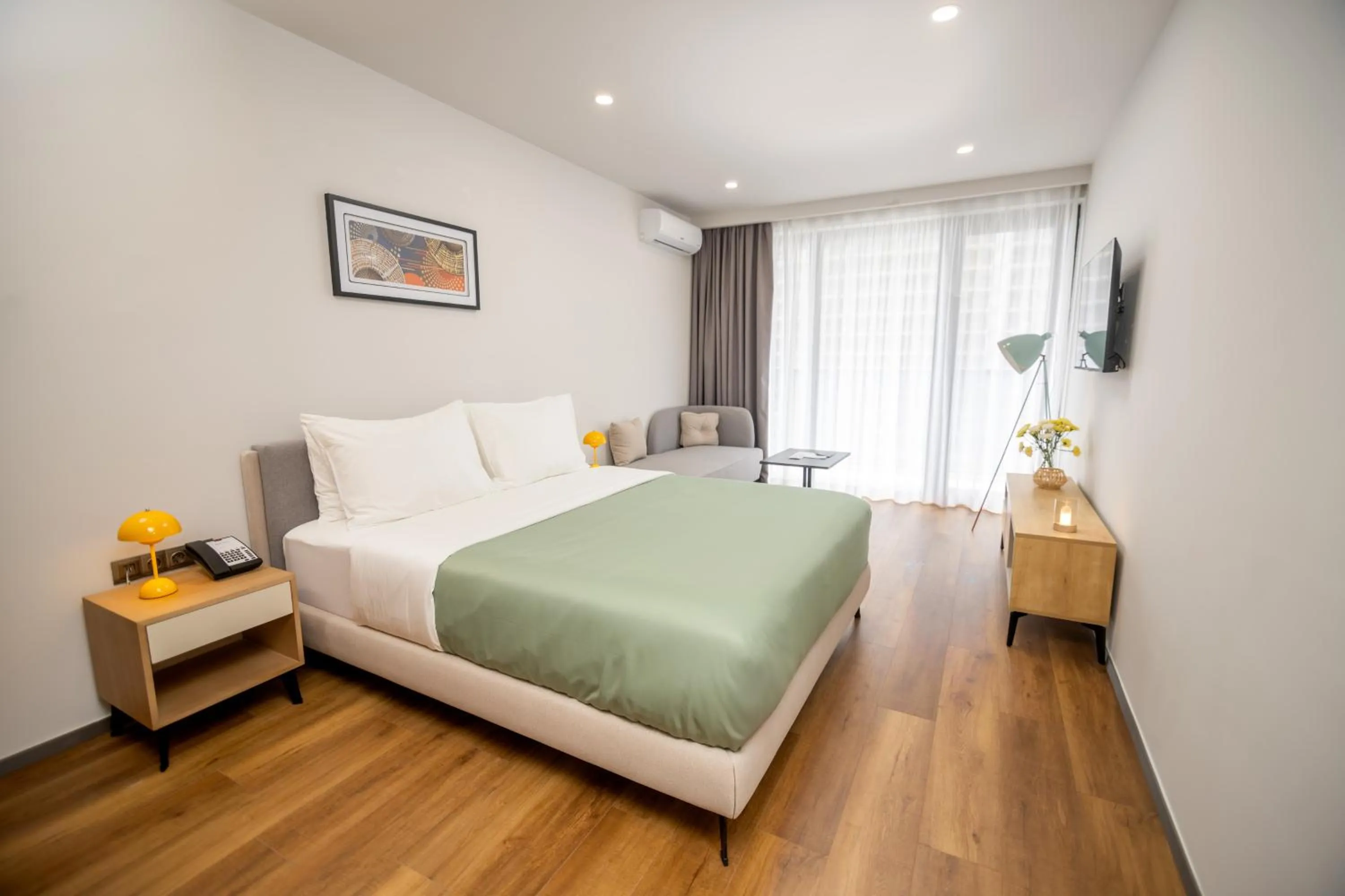 Bed in Blue Sky Apart-Hotel Batumi