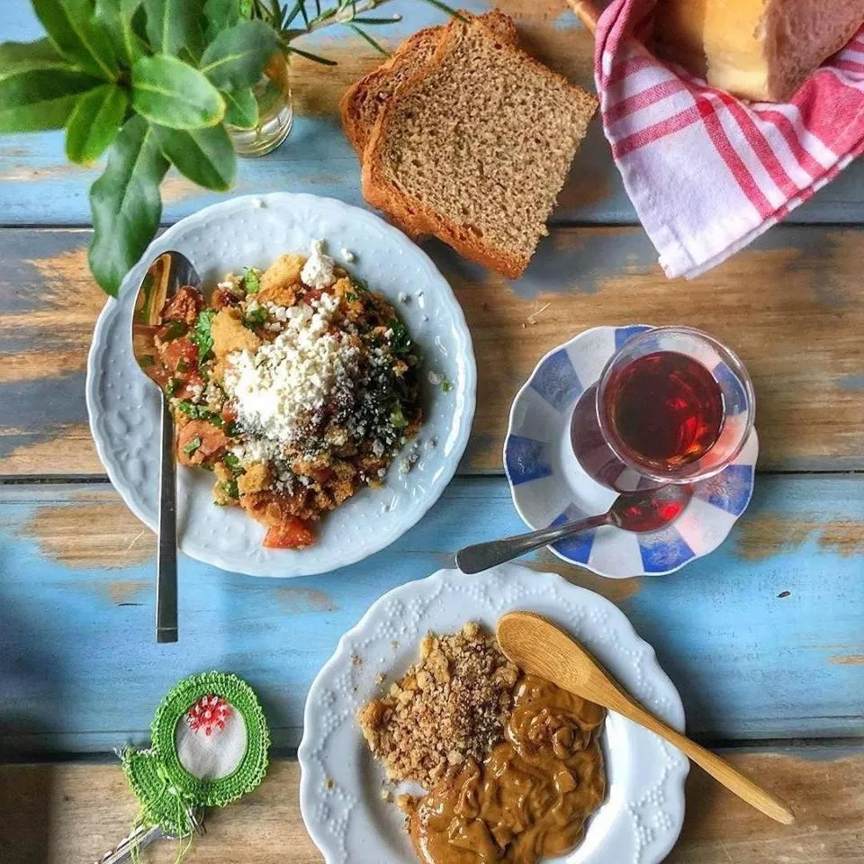 Continental breakfast in Birgi Hotel Saliha Hanim Tas Konak