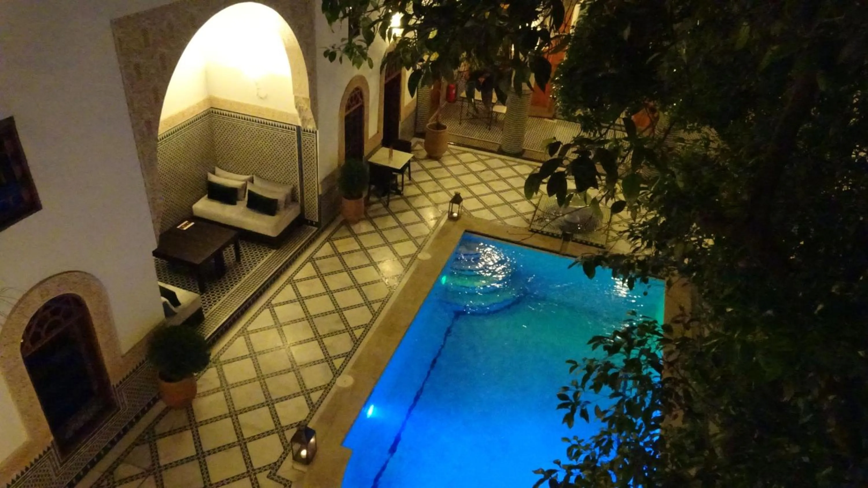 Pool view in Riad Sabah