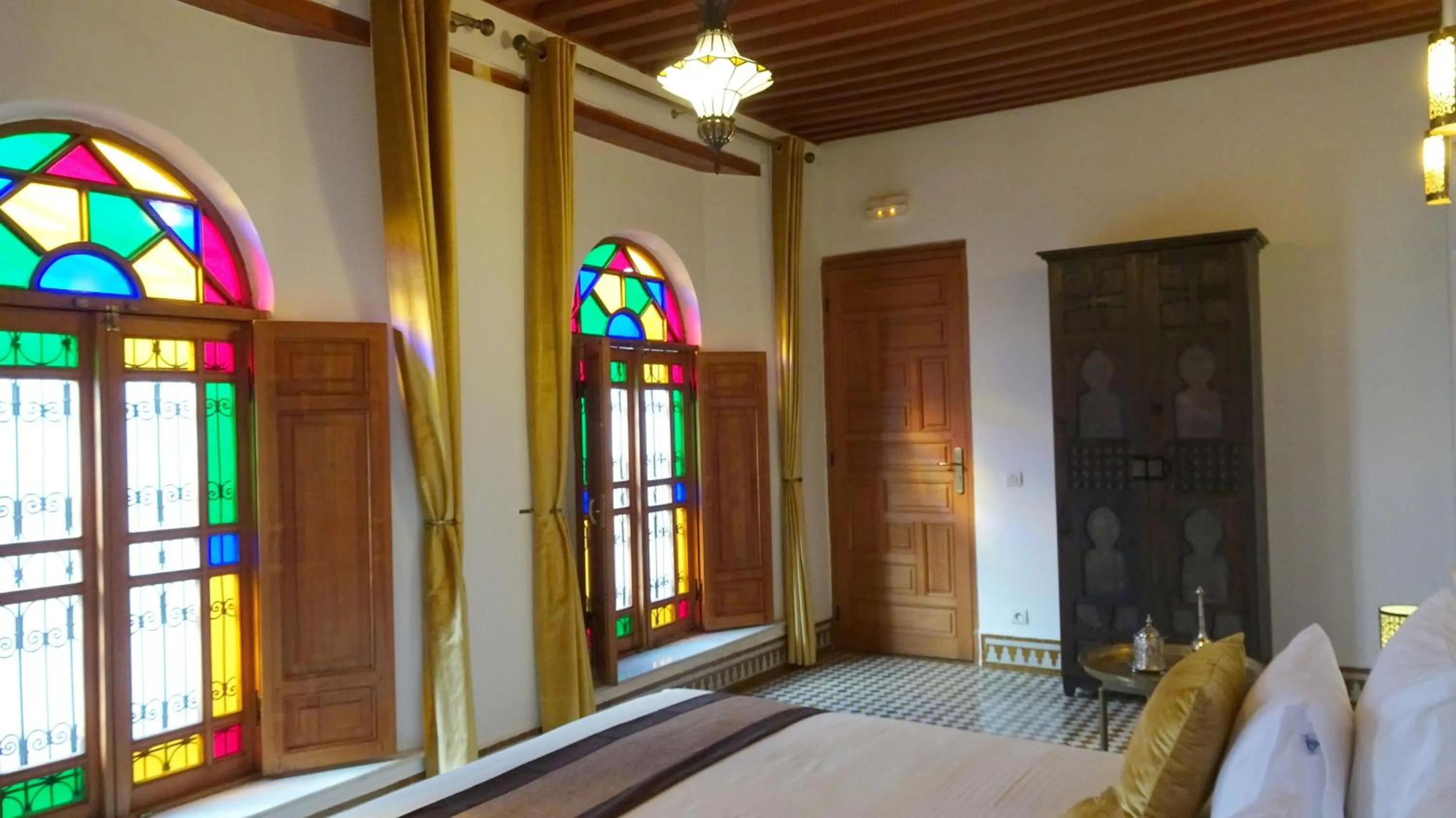 Decorative detail, Bed in Riad Sabah