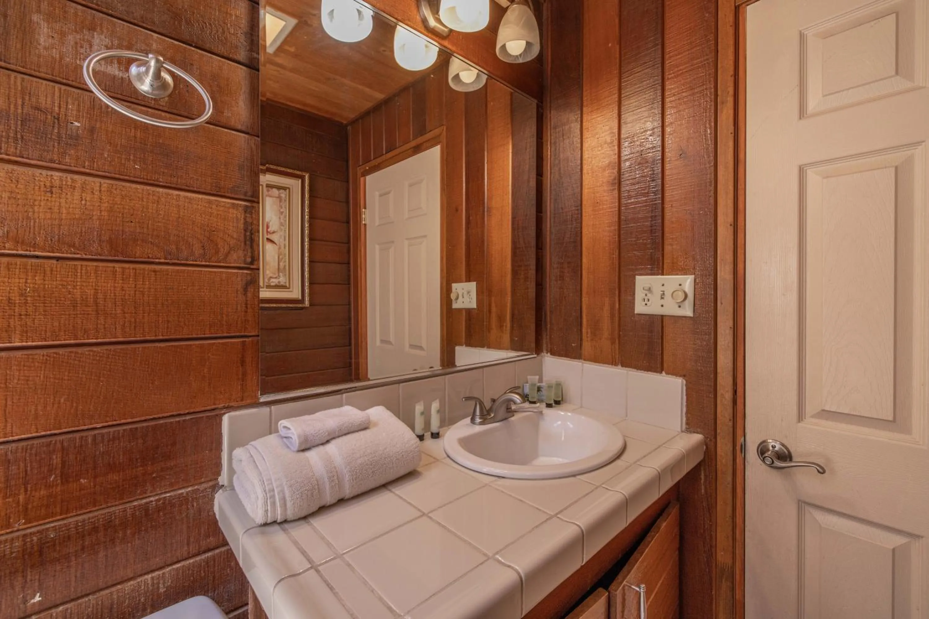 Bathroom in Big Bear Lakefront Lodge