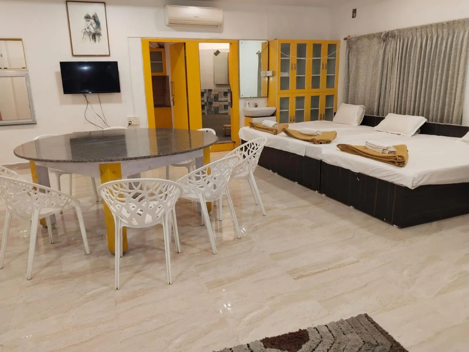 Bed in Octagon Beach Resort Pondicherry
