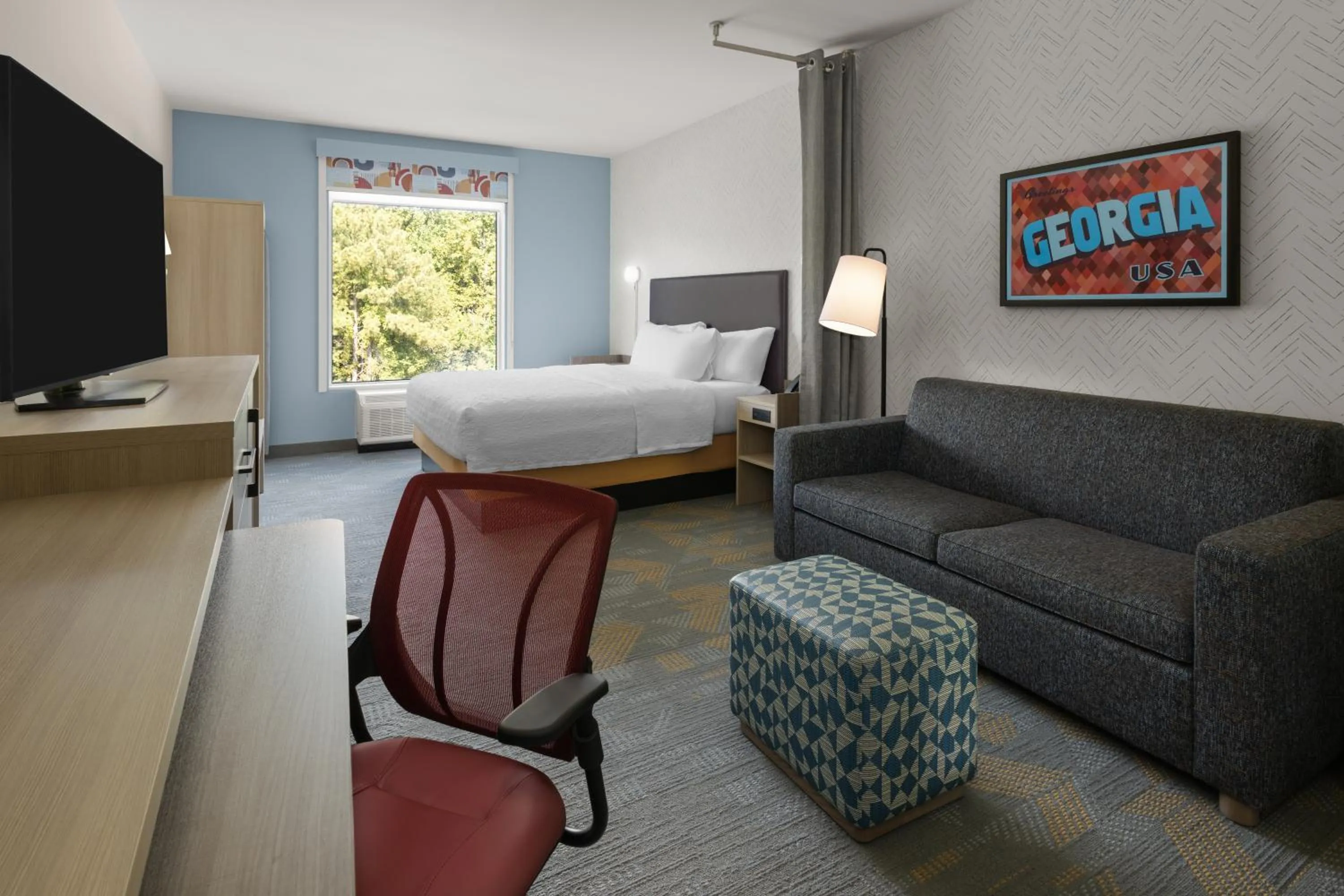 Bed in Home2 Suites By Hilton Stockbridge Atlanta