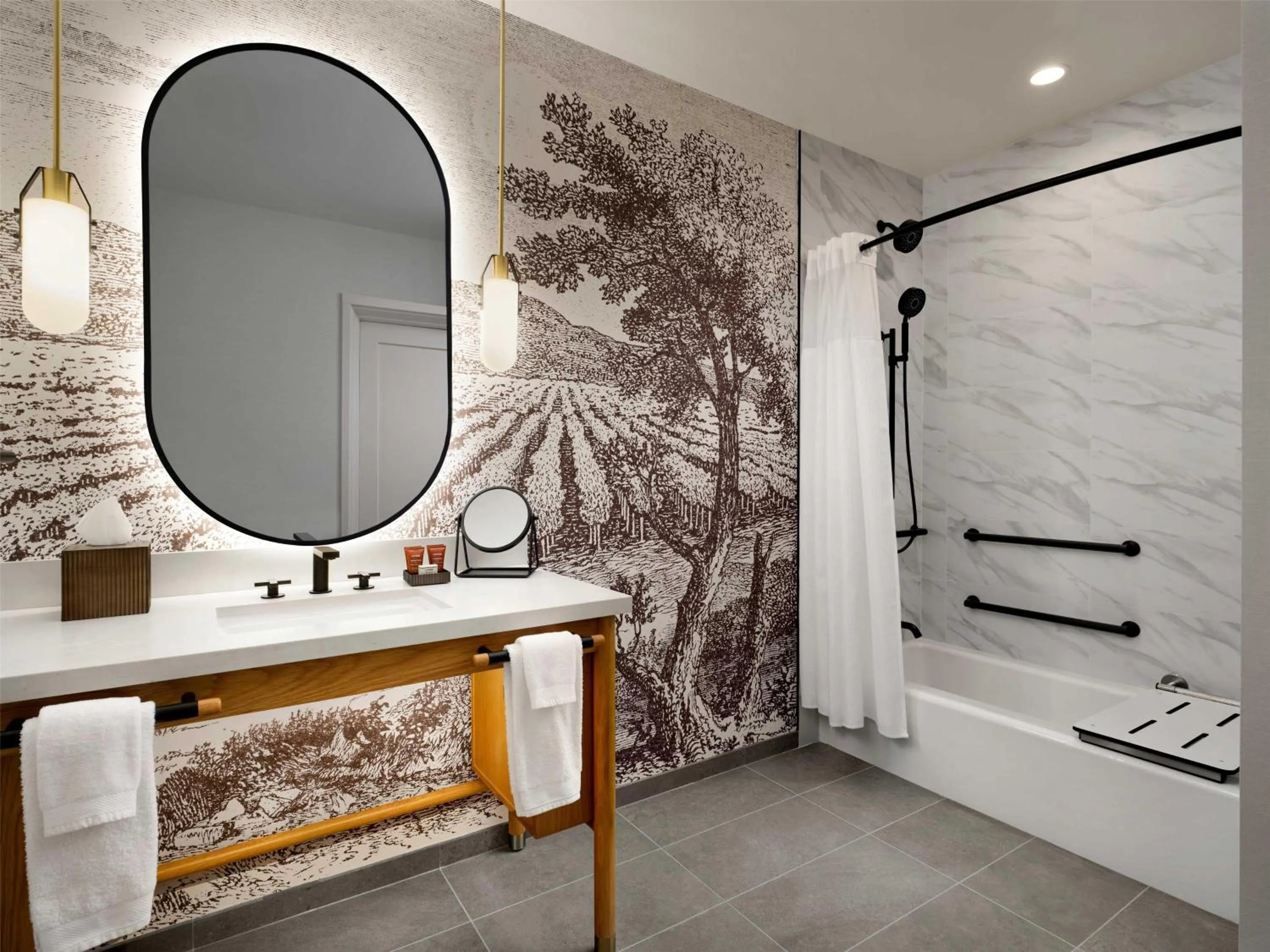 Bathroom in The Ava Hotel Paso Robles, Curio Collection By Hilton