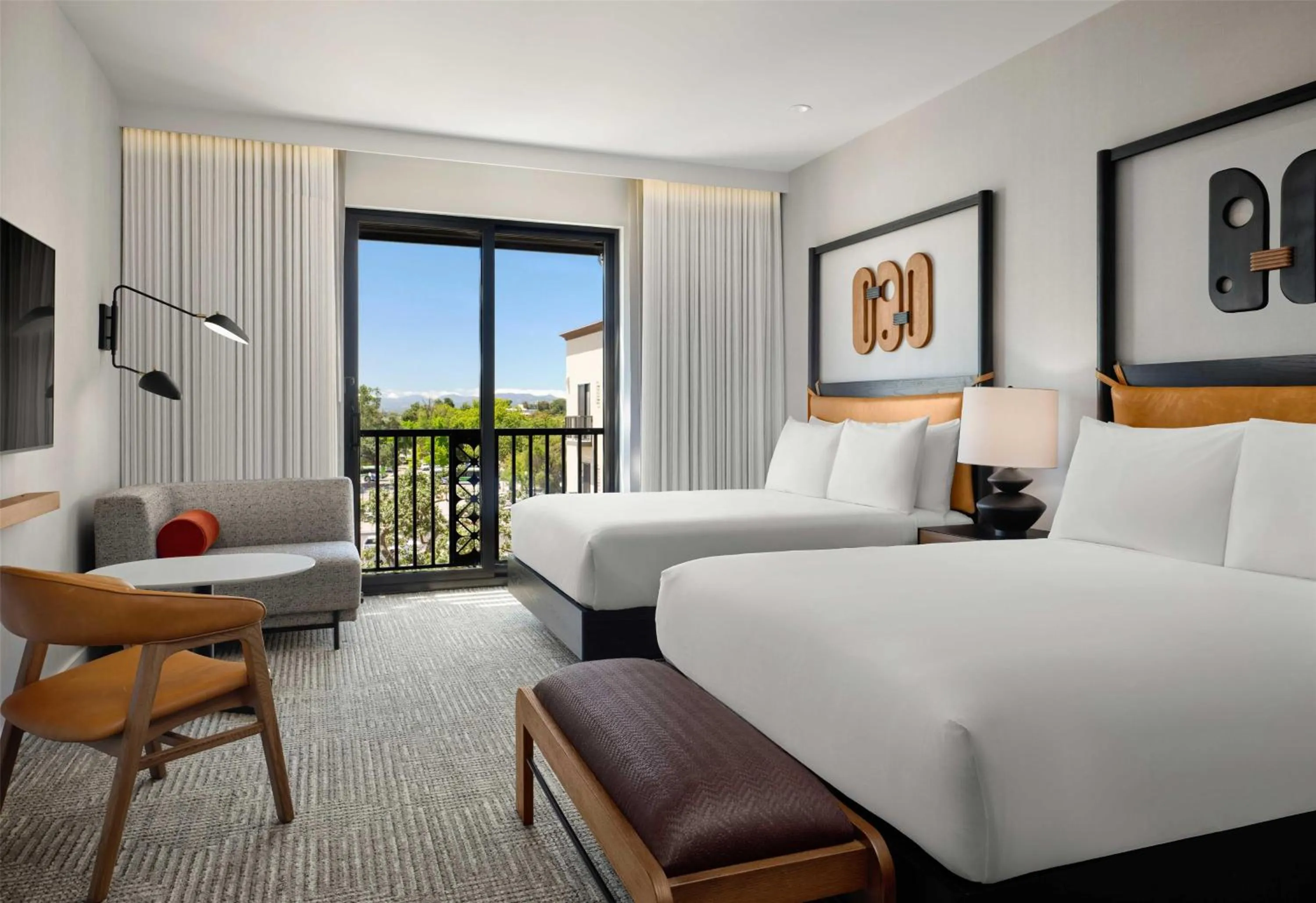 Living room, Bed in The Ava Hotel Paso Robles, Curio Collection By Hilton