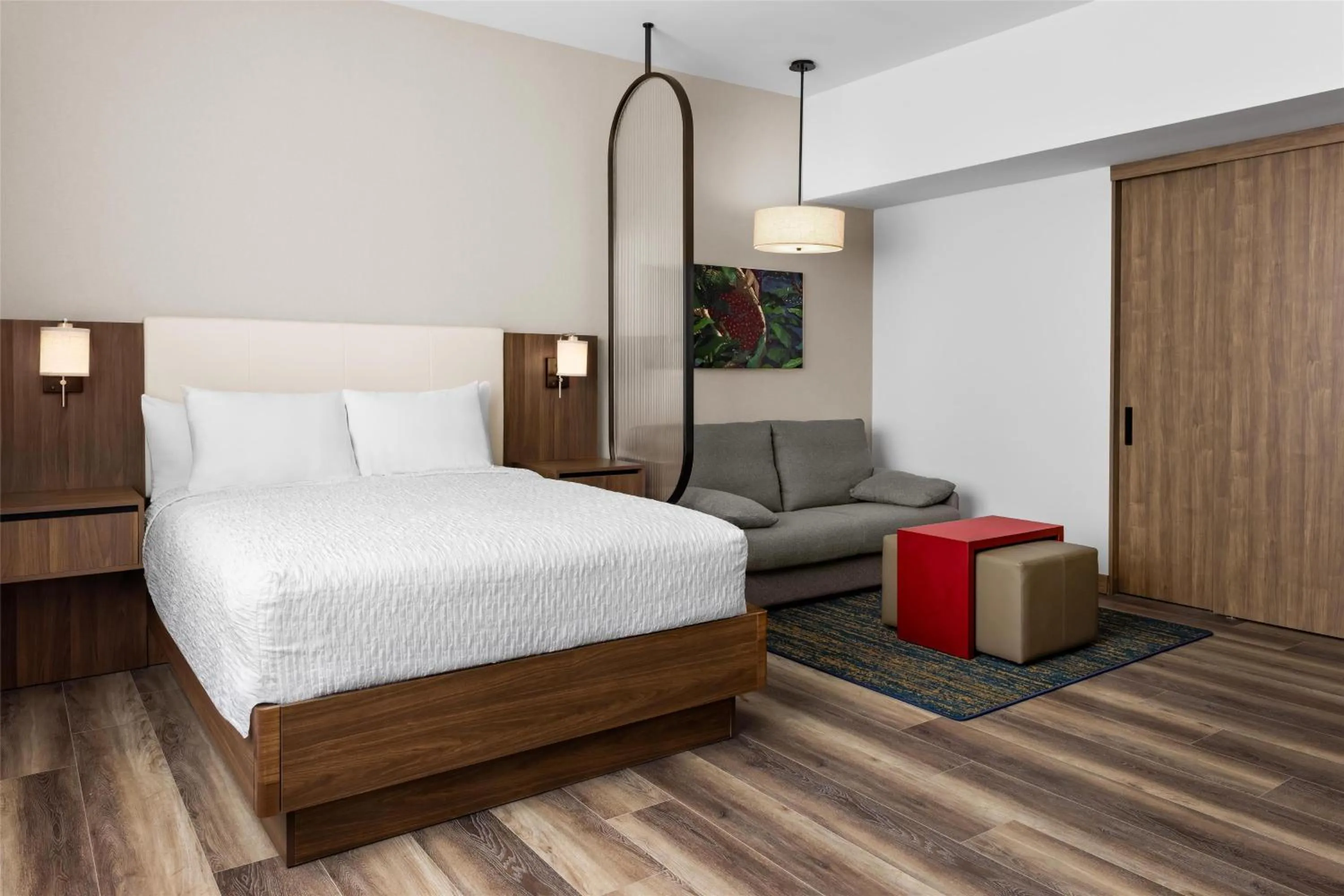 Living room, Bed in Homewood Suites By Hilton Cariari San Jose