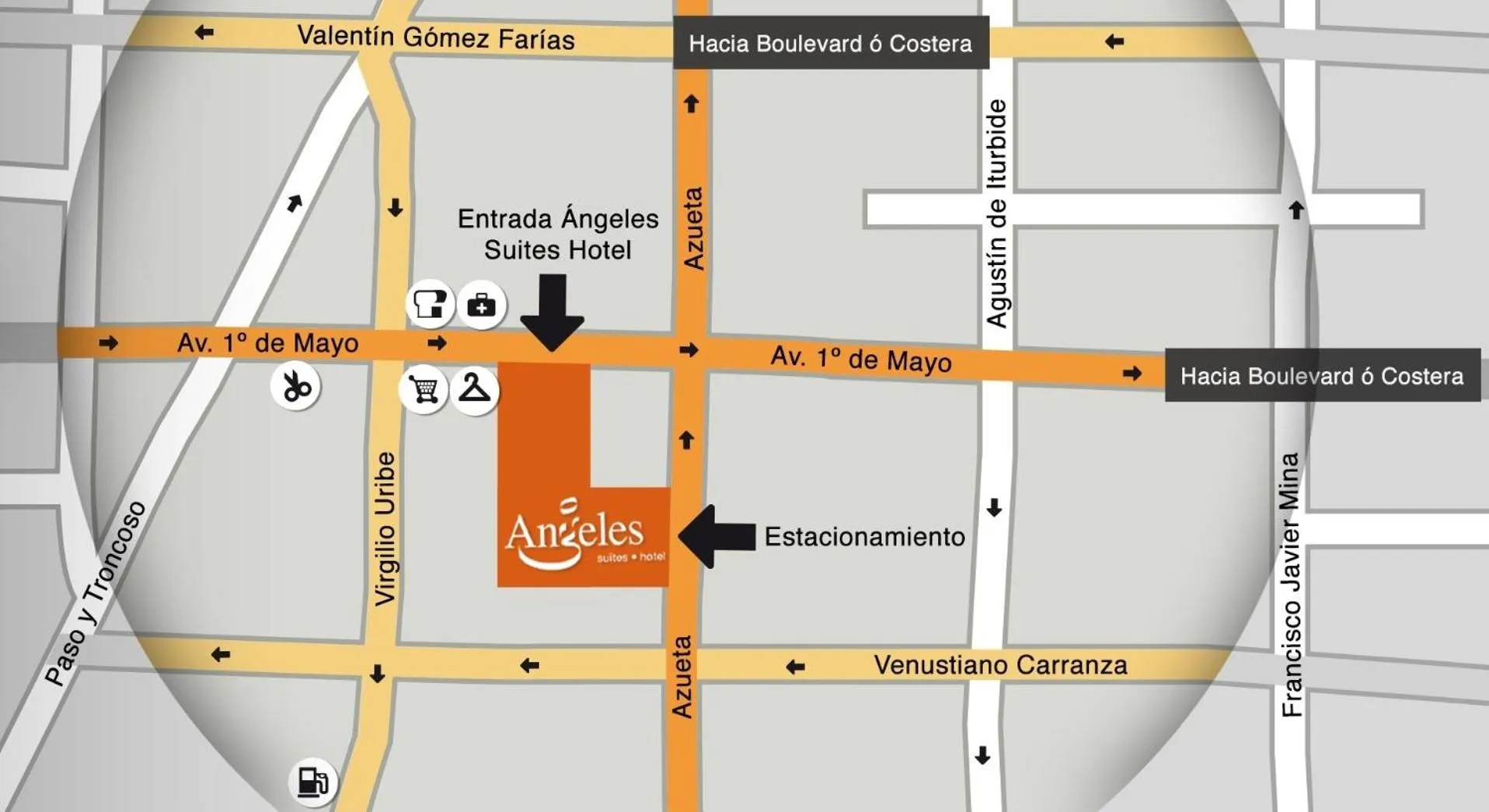 Location in Angeles Suites & Hotel
