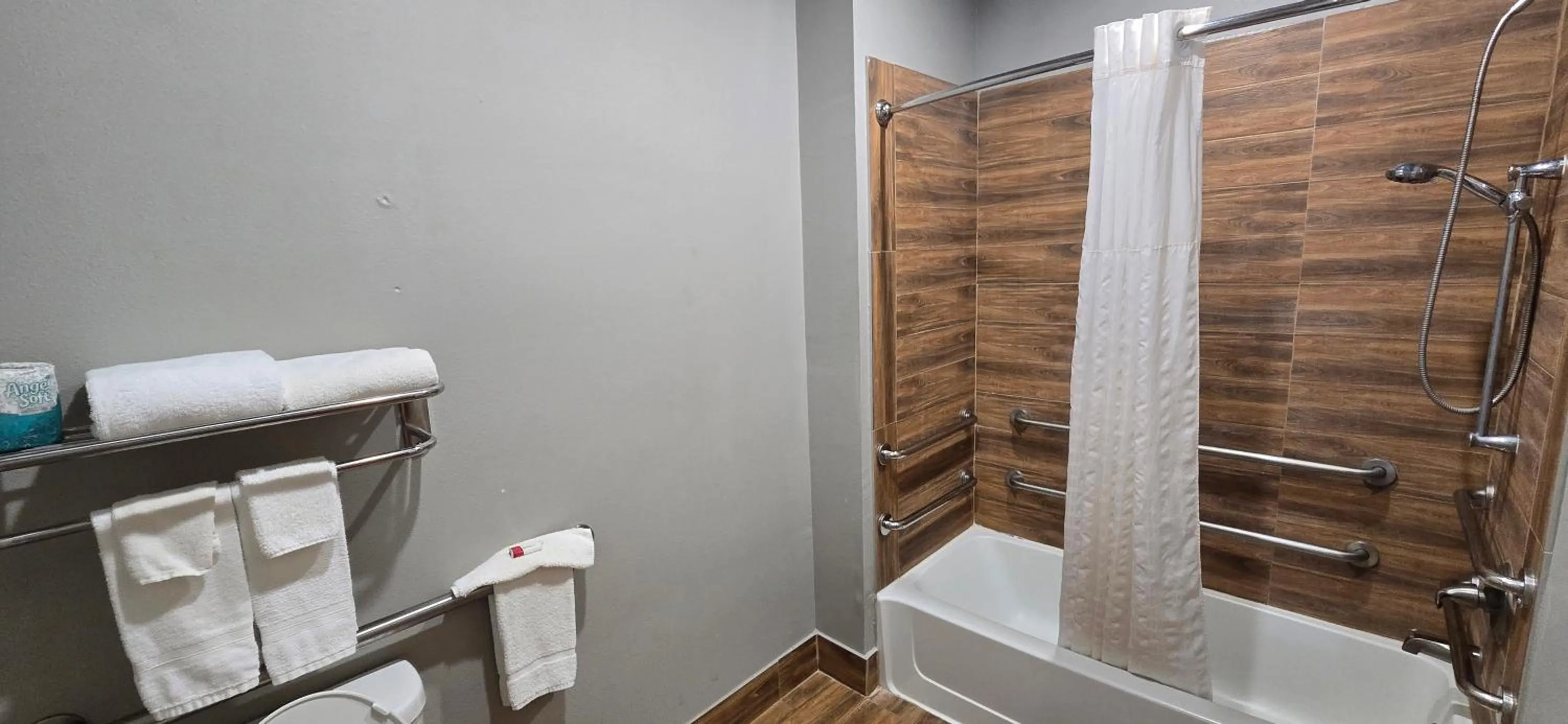 Bathroom in Super 8 by Wyndham Carrizo Springs