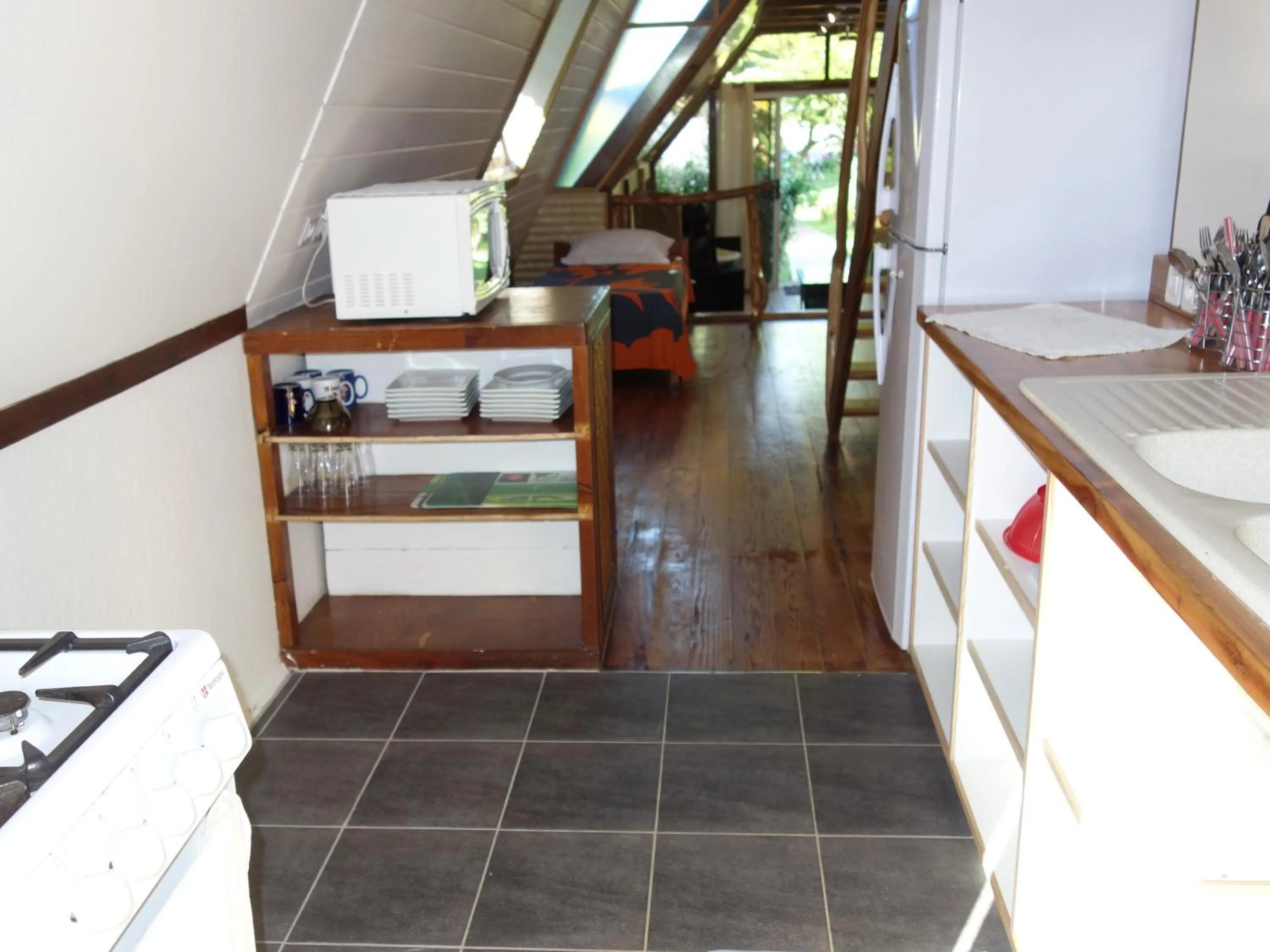 Kitchen or kitchenette in Pension Les Trois Cascades