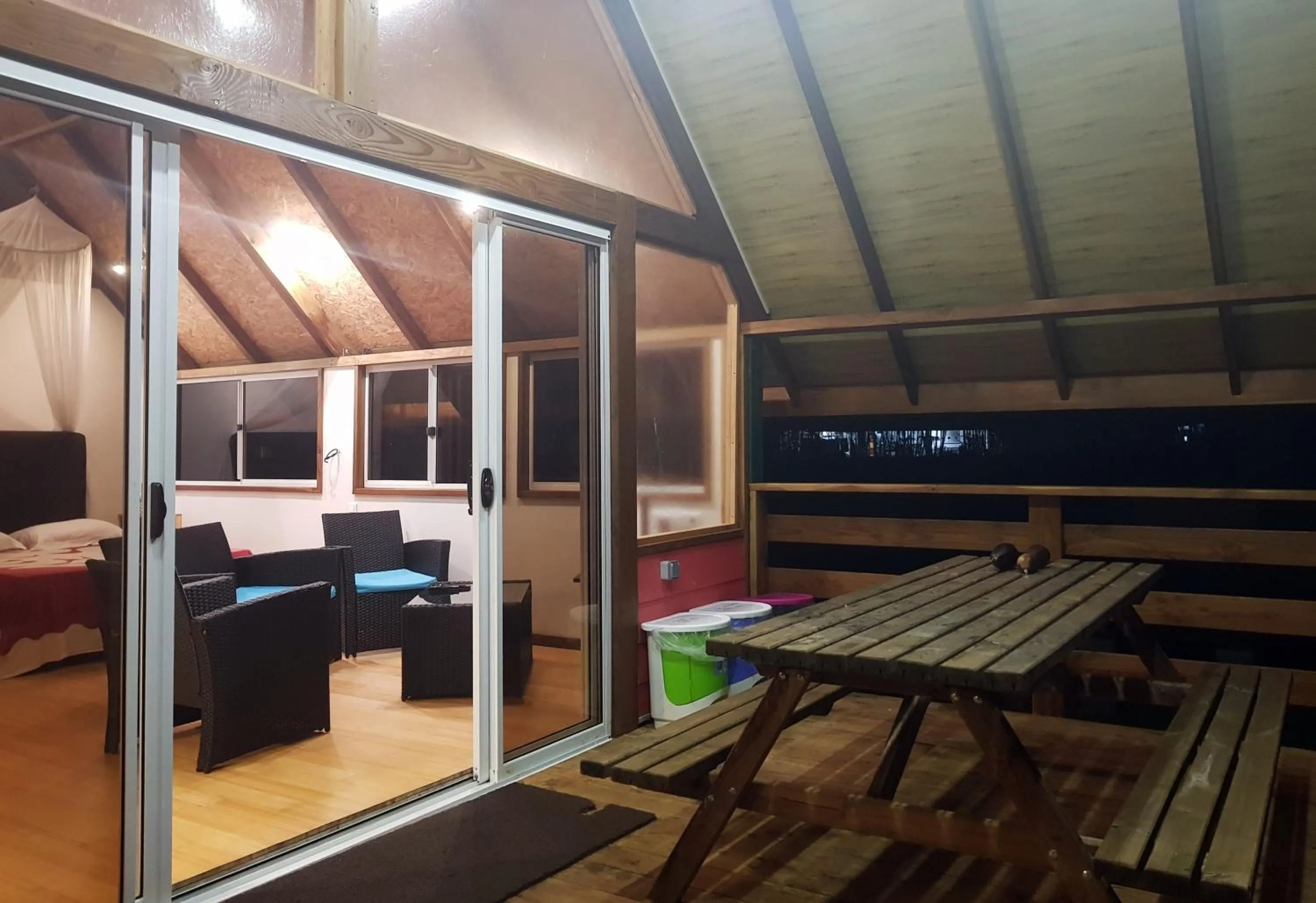 Patio in Pension Les Trois Cascades