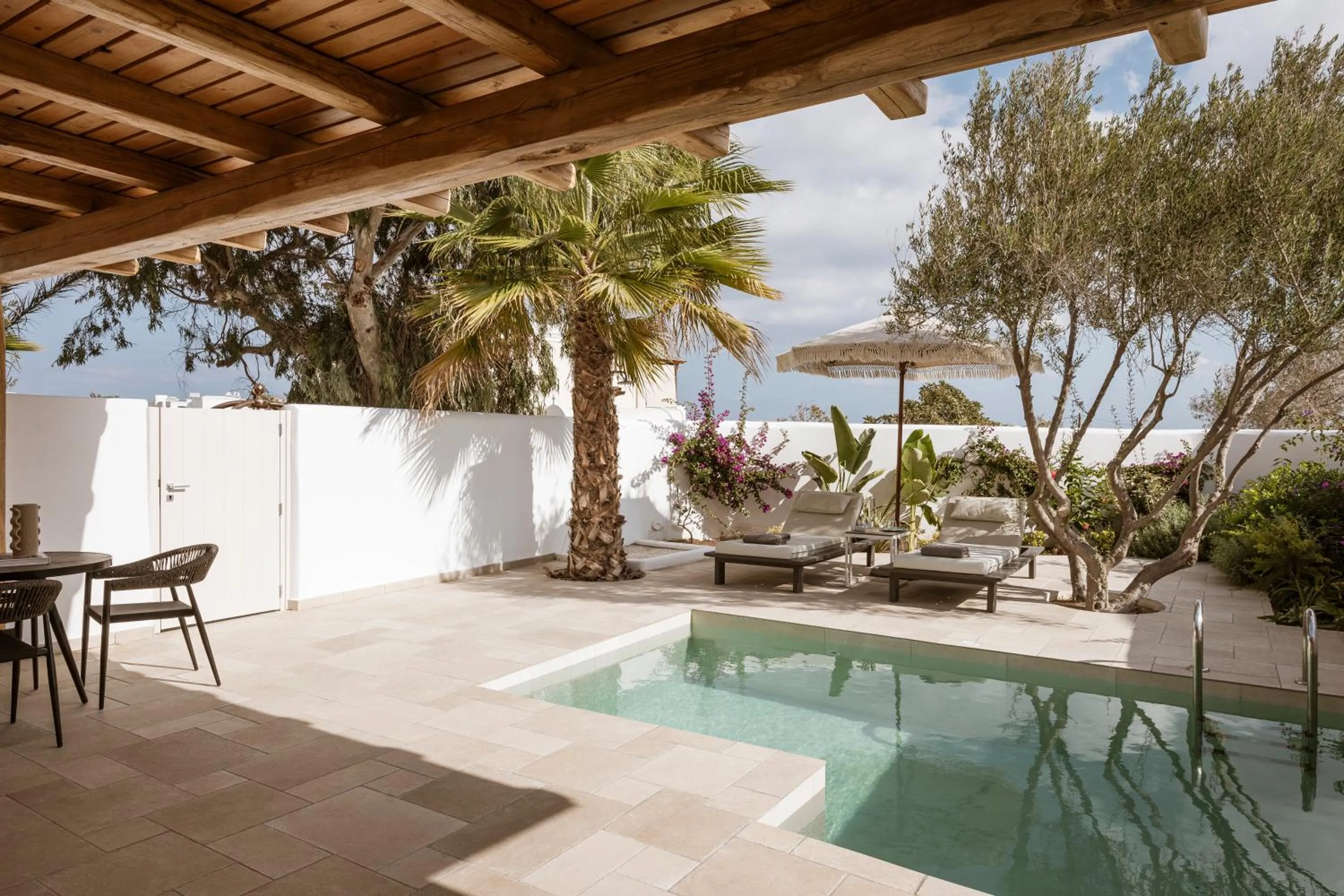 Patio in AMĀRIA Beach Resort by NOMÉE Hospitality Group