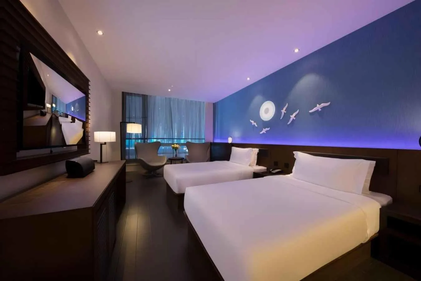 Bed in Crystal Orange Hangzhou Alibaba Future Technology City Hotel